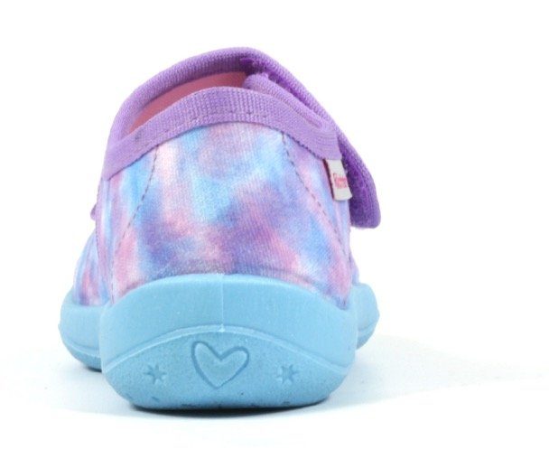 Richter Pantoffels WMS: middel Klittenbandschoen, kleuterschoen met schattige eenhoornprint