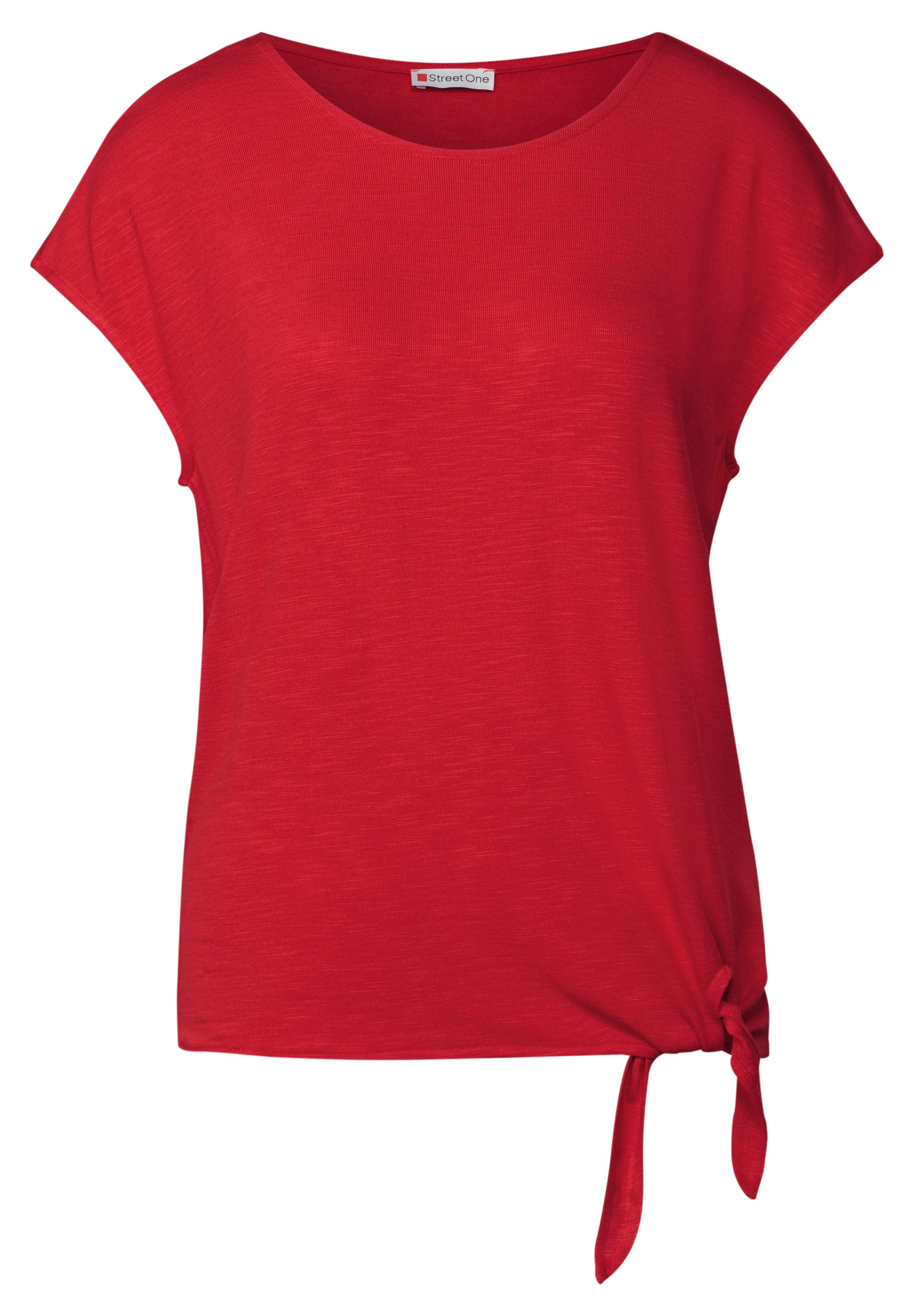 STREET ONE T-shirt met knoopdetail