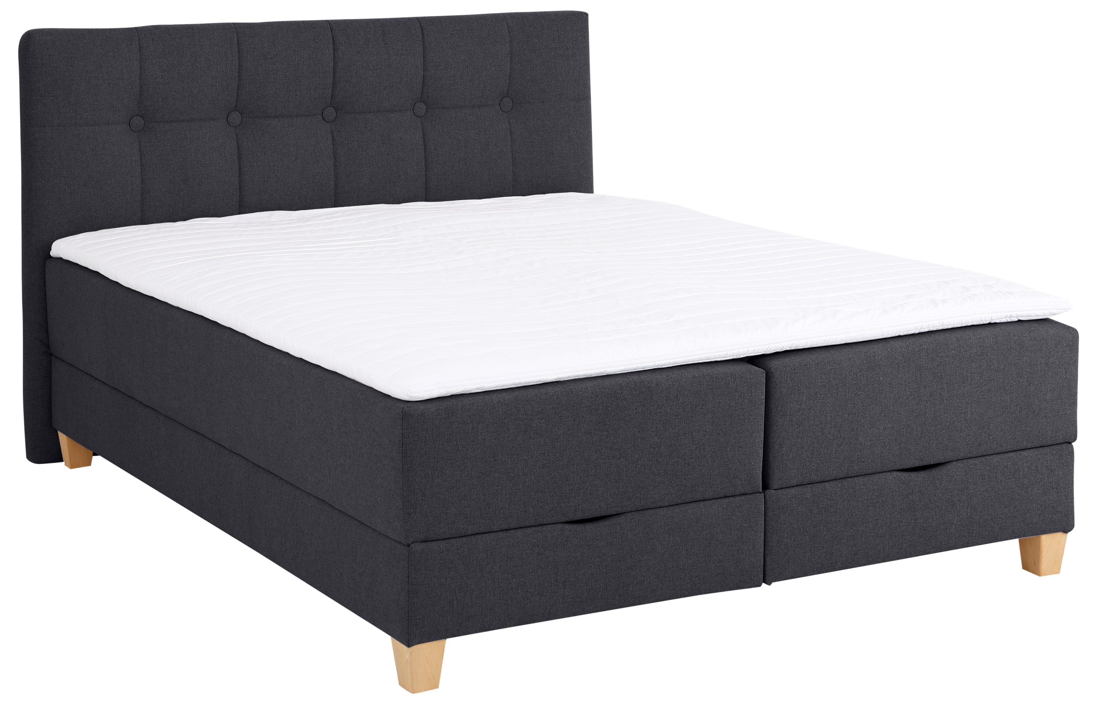 Home affaire Boxspring Lonrai in h2, h3 & h4 en xxl - verlengde 220 cm kiesbaar, incl. topper