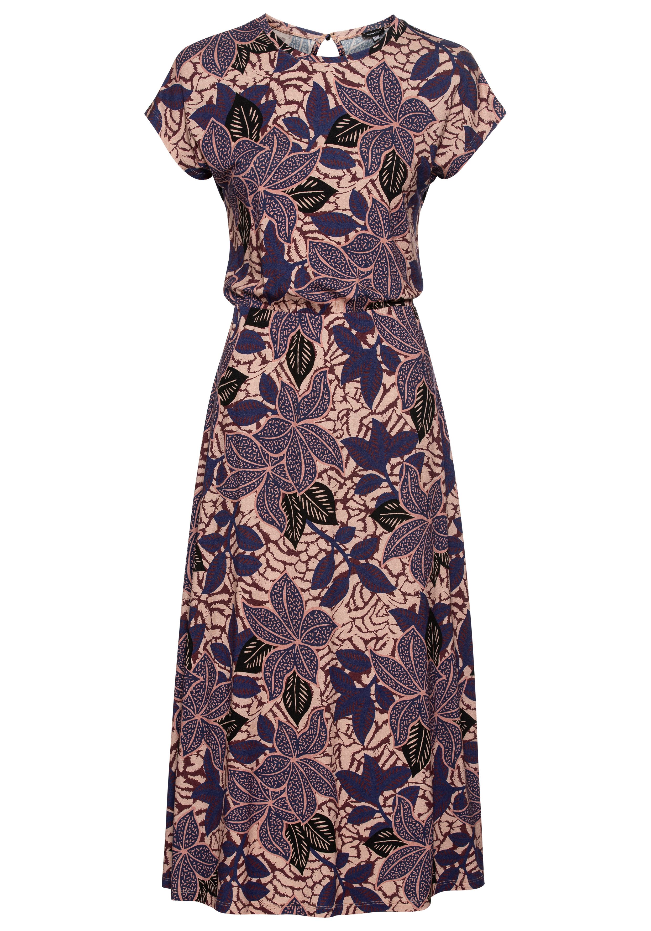 Laura Scott Midi-jurk met stijlvolle all-over print