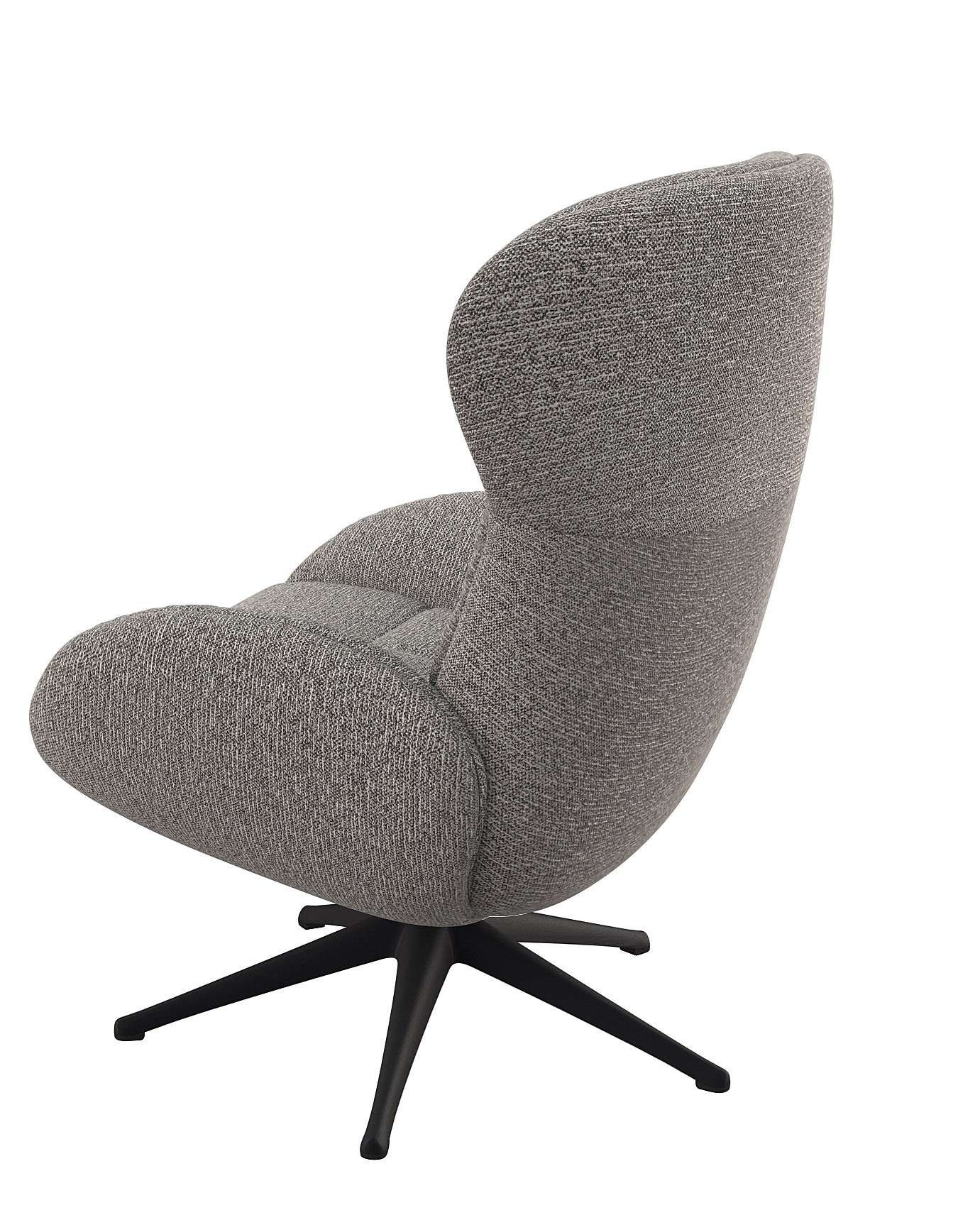 FLEXLUX Relaxfauteuil Haze, TV-stoel, fauteuil, stoffeerstoel Rugdeelverstelling, draaibaar, voet zwart