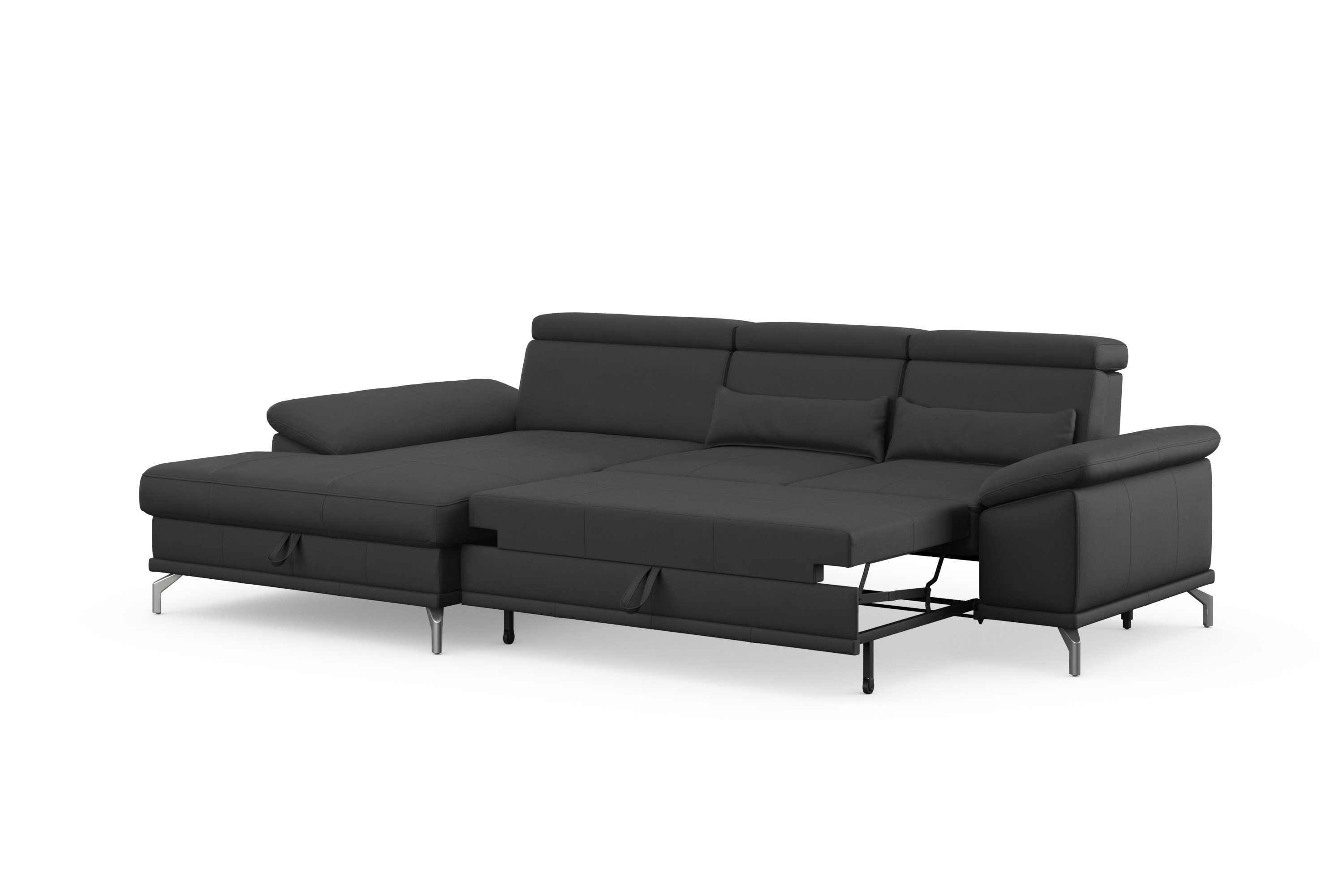 sit&more Hoekbank Cabrio L-vorm, met zitdiepteverstelling, arm- en hoofdsteunverstelling