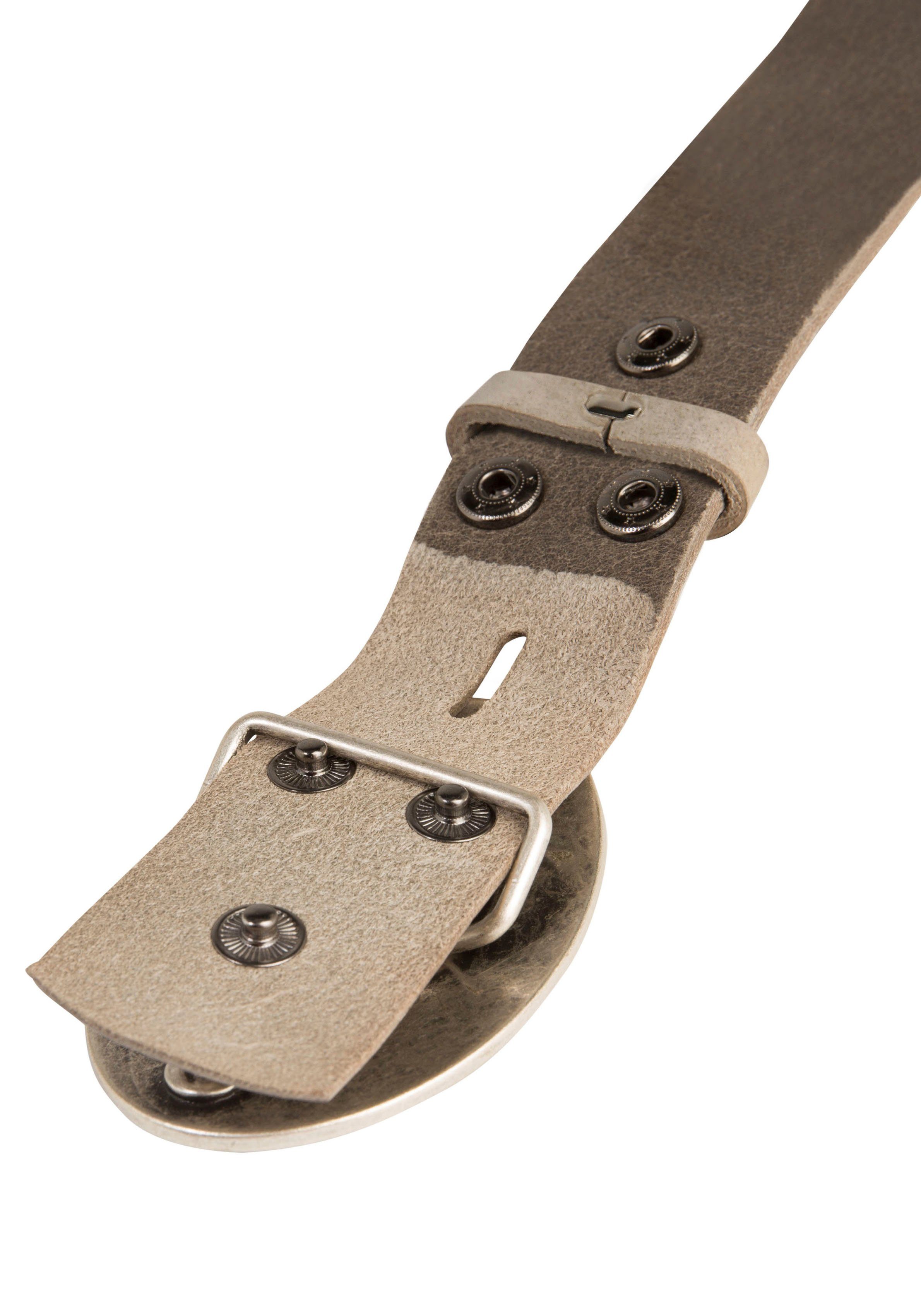 RETTUNGSRING by showroom 019° Leren riem met verwisselbare sluiting "vlam ovaal rood"