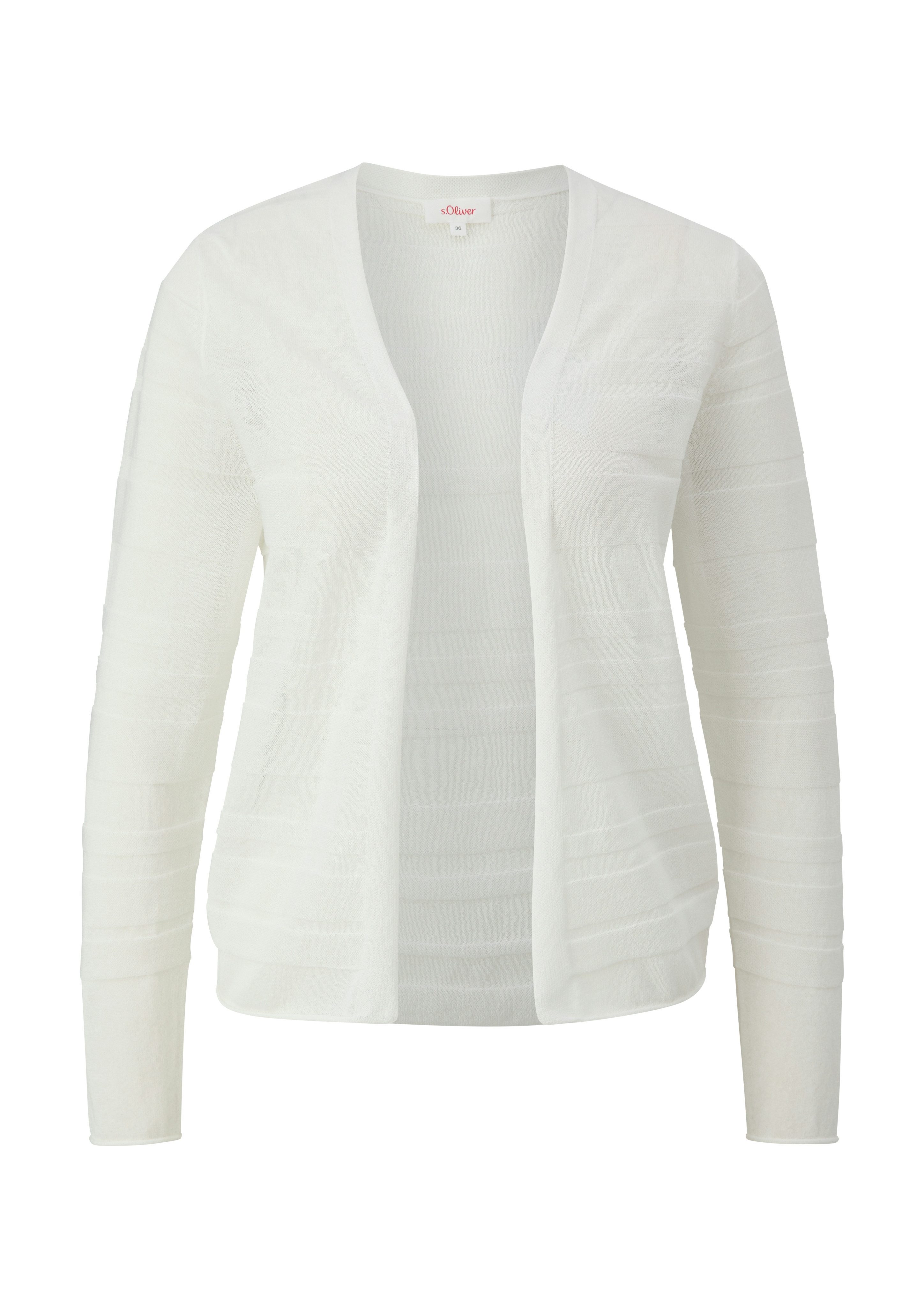 s.Oliver Cardigan met patroonstructuur en zonder sluiting