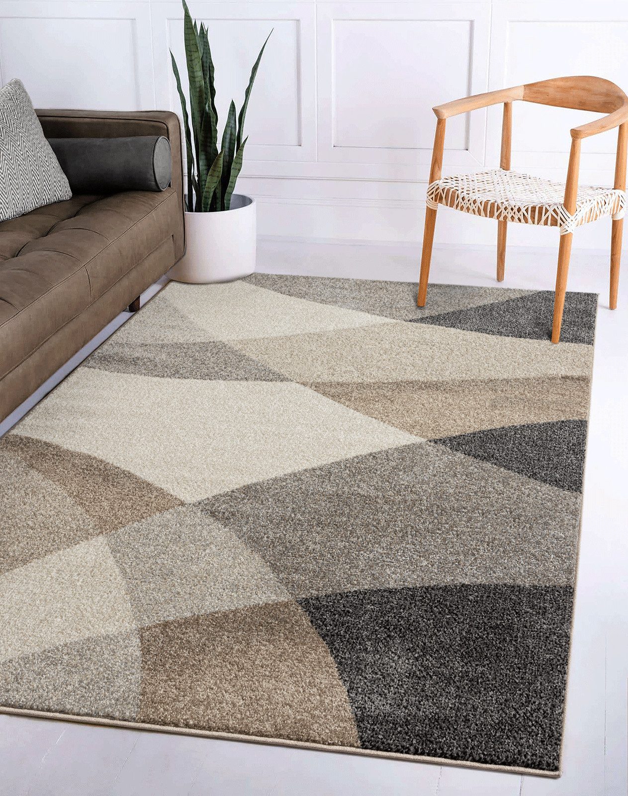 The carpet Vloerkleed Pearl moderne dichte woonkamer tapijt met contour snit