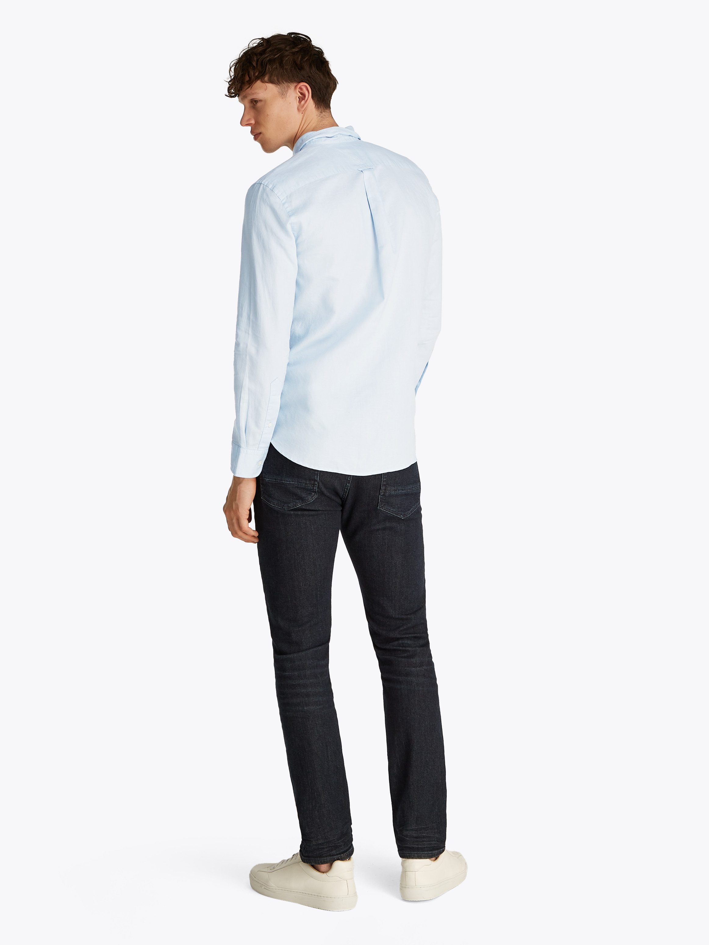 Tommy Hilfiger Overhemd met lange mouwen LINEN BLEND SOLID RF SHIRT