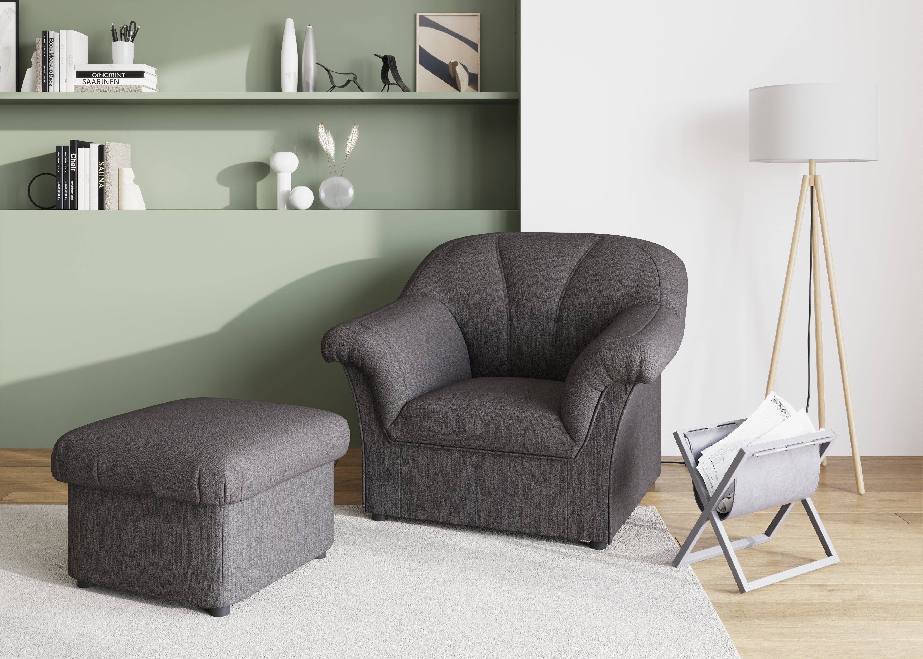 DOMO collection Fauteuil Pegnitz tijdloos, elegante armleuningen, comfortabel