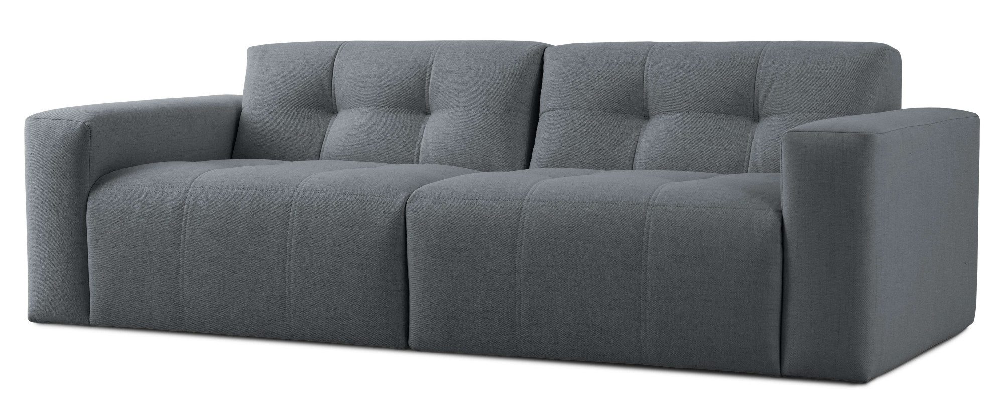 INOSIGN 3-zitsbank Tapley Breedte 220 cm, fijne structuur, met knoopstiksel, vloerhoog