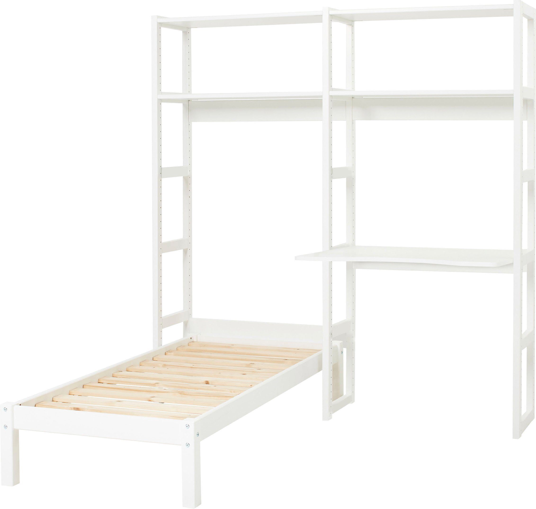 Hoppekids Tienerkamerset STOREY met bed, bureau & rek, 2 maten (set, 13-delig)
