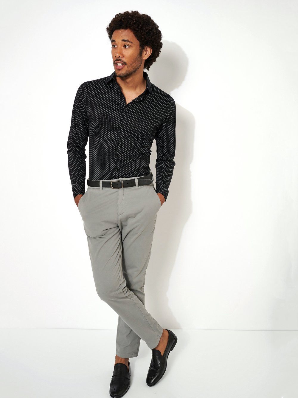 Desoto Businessoverhemd Casual Kent 1/1 Met minimal-print