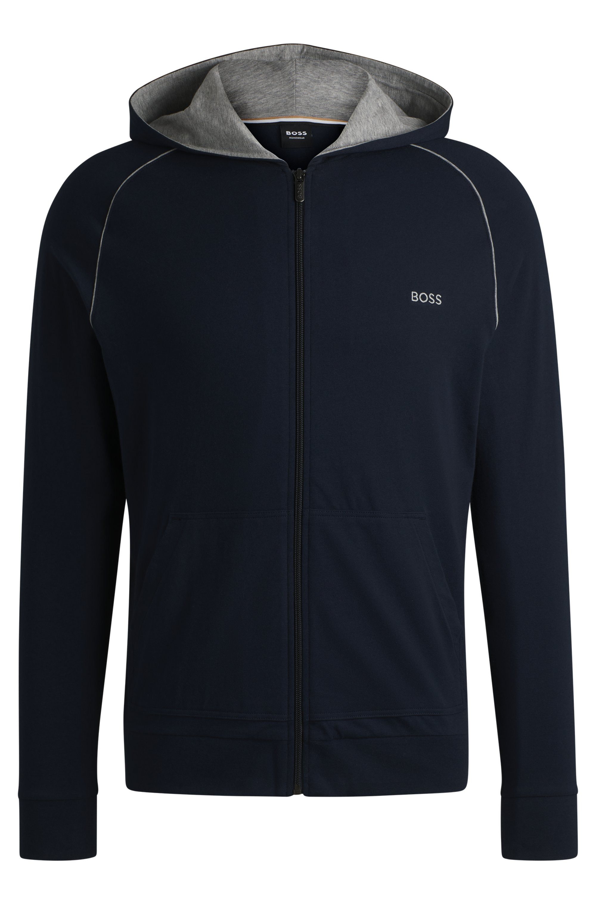 BOSS Capuchonsweatvest Mix&Match Jacket H met boss-borduursel op de borst