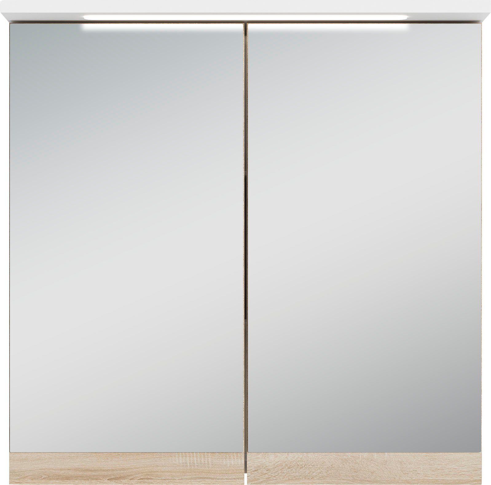 byLIVING Spiegelkast Marino Breedte 60 cm, met soft-closefunctie deuren, inclusief ledverlichting