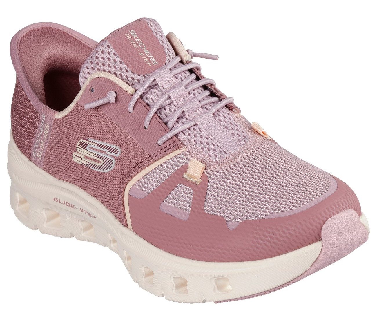 Skechers Slip-on sneakers GLIDE-STEP PRO trekkingschoenen, slippers, vrijetijdsschoen met slip-ins functie dames lage sneakers maat 35 paars