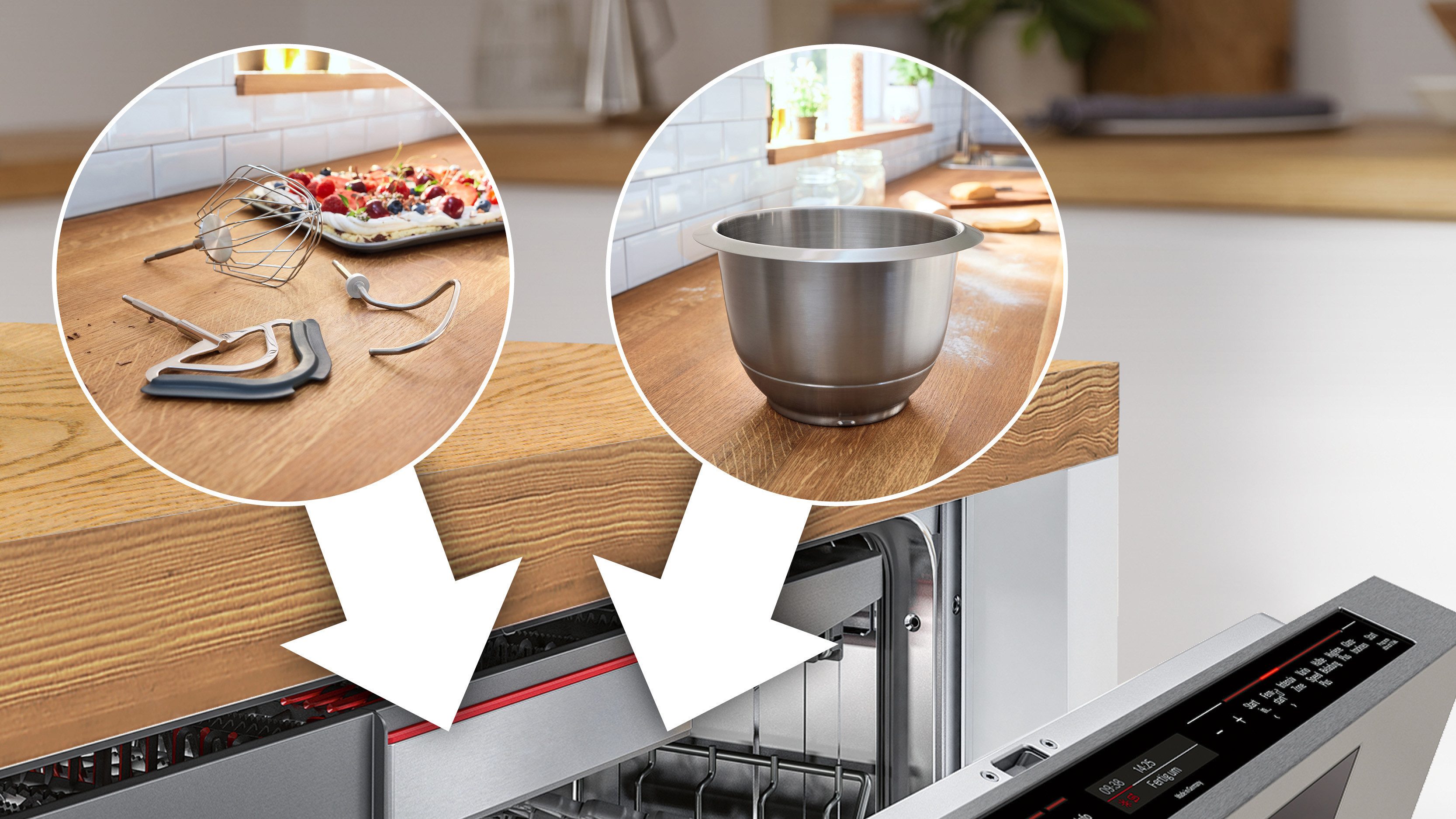 BOSCH Keukenmachine Serie 4 MUM5X720, geïntegreerde weegschaal, continu rasp- en snijapparaat, mixer, rood