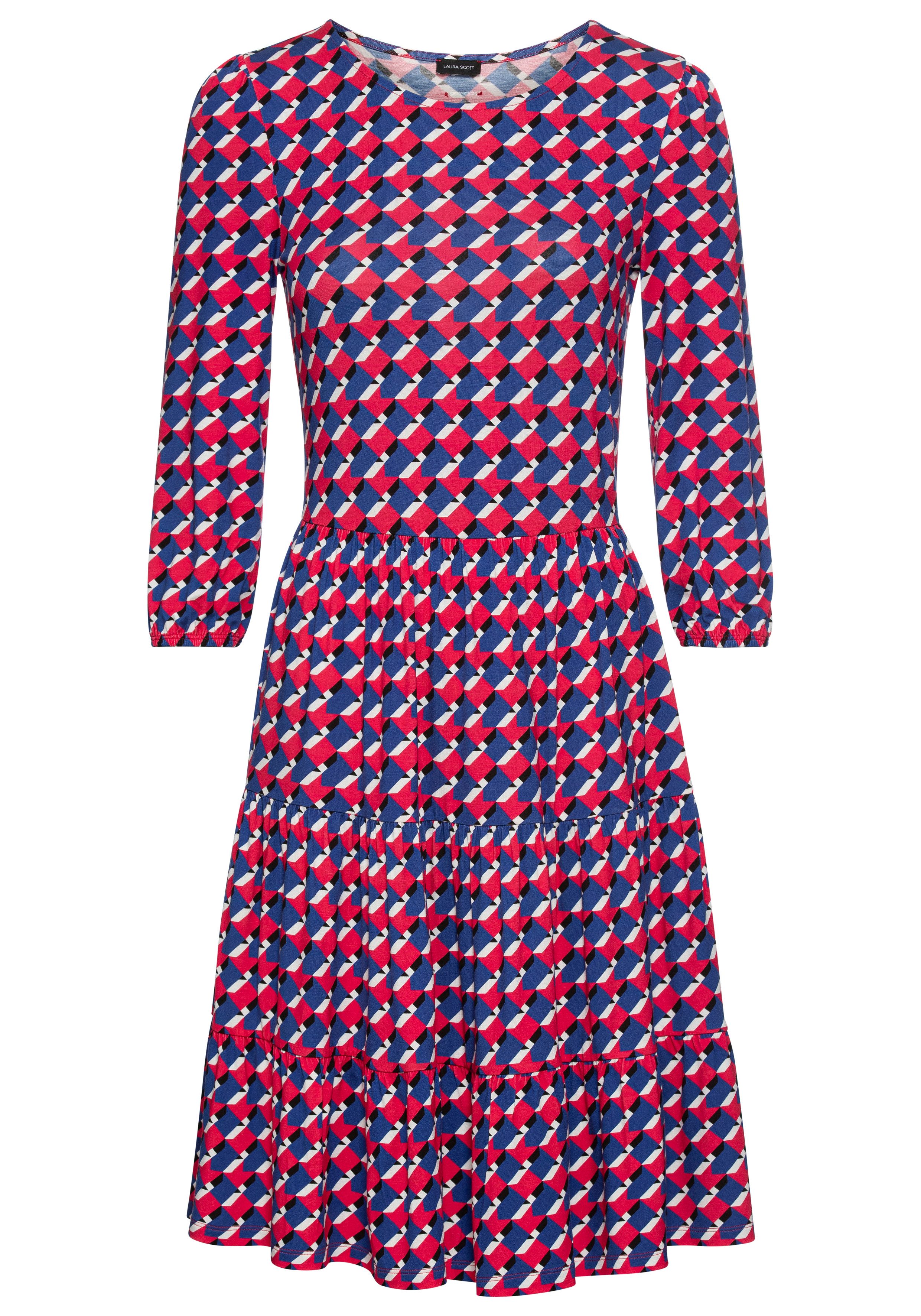 Laura Scott Jerseyjurk met stijlvolle all-over print