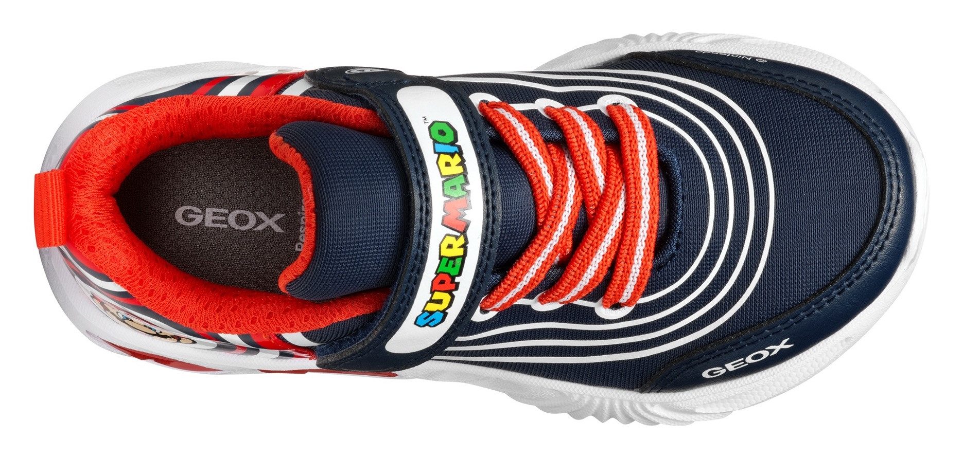 Geox Sneakers J ASSISTER BOY knipperschoen , sneaker, klittenbandschoen, retro sneaker met super mario motief
