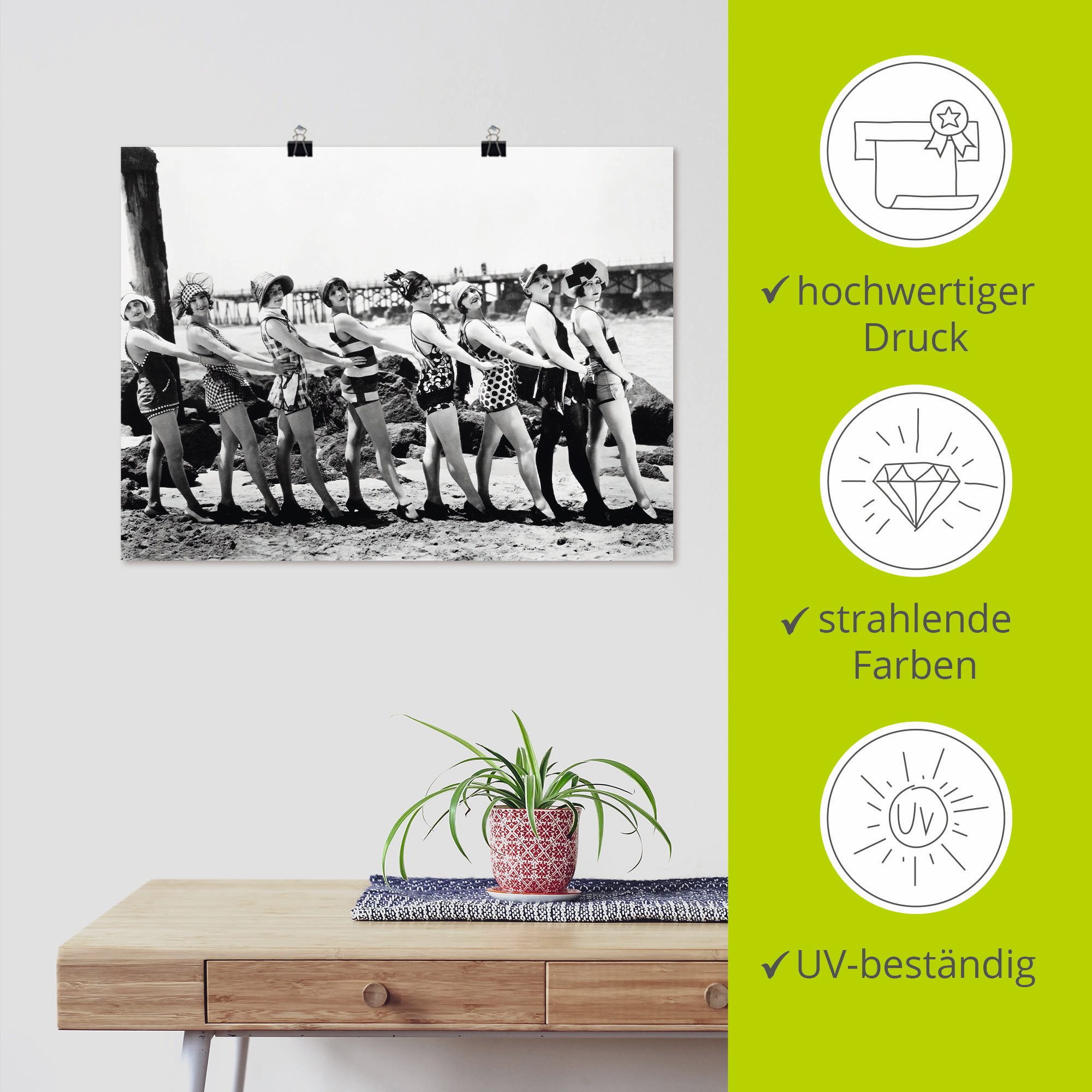 Artland Poster Badende schoonheden 1916 als artprint van aluminium, artprint op linnen, muursticker of poster in verschillende maten