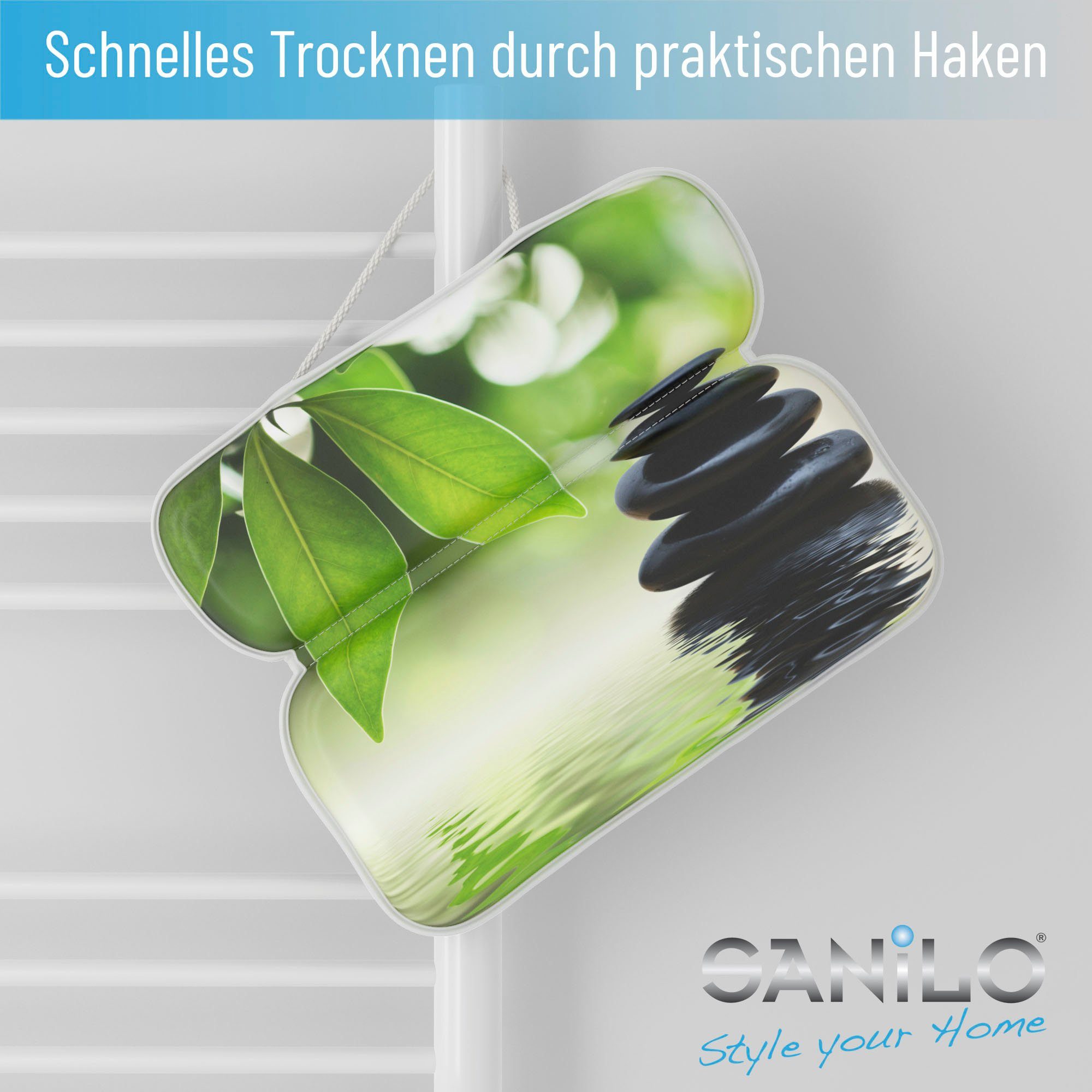 Sanilo Nekkussen Badkussen Harmony comfortabel, antislip, volle kleuren, met 7 prima zuignappen