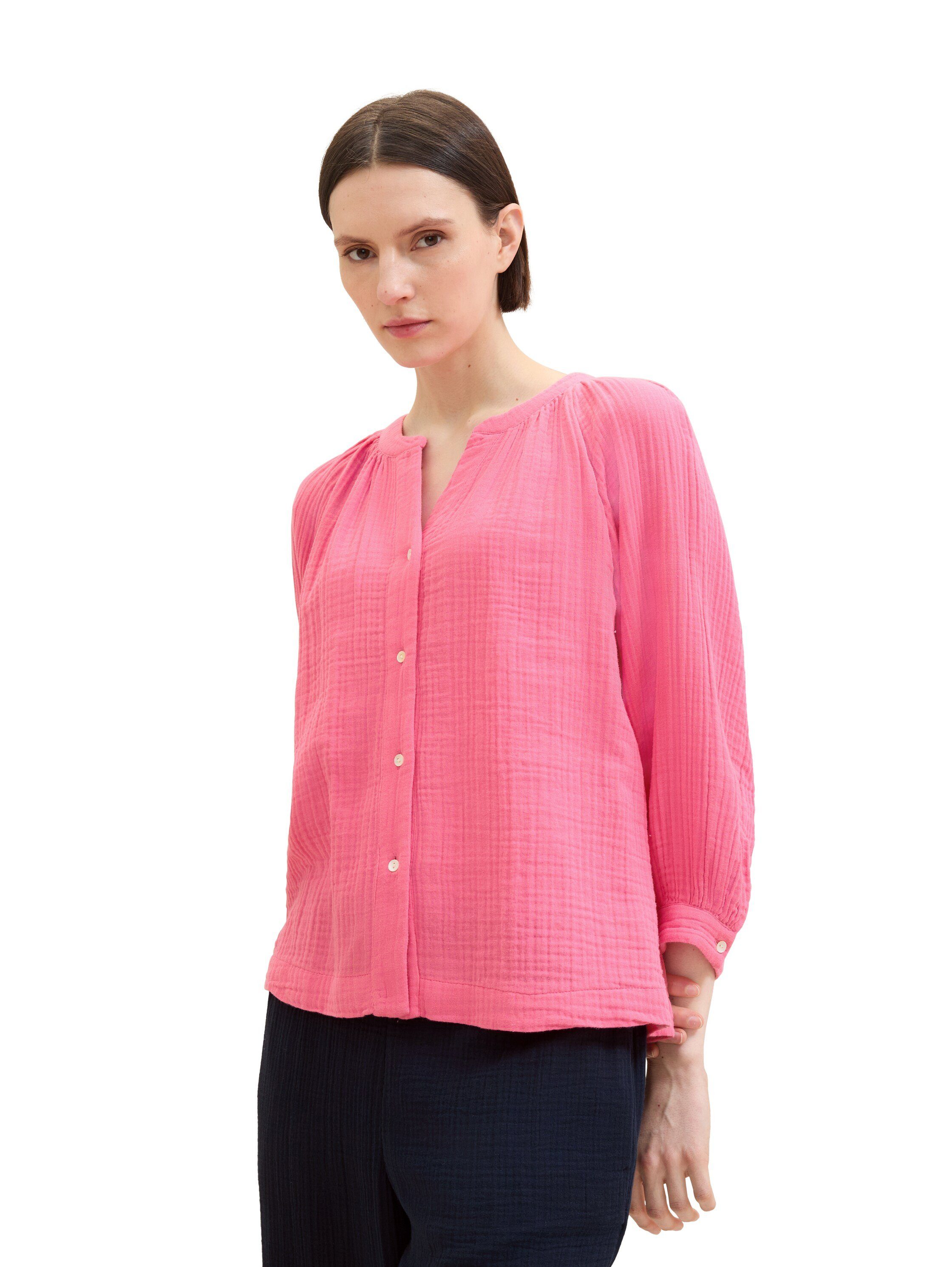 Tom Tailor Gekreukte blouse in krinkel-look