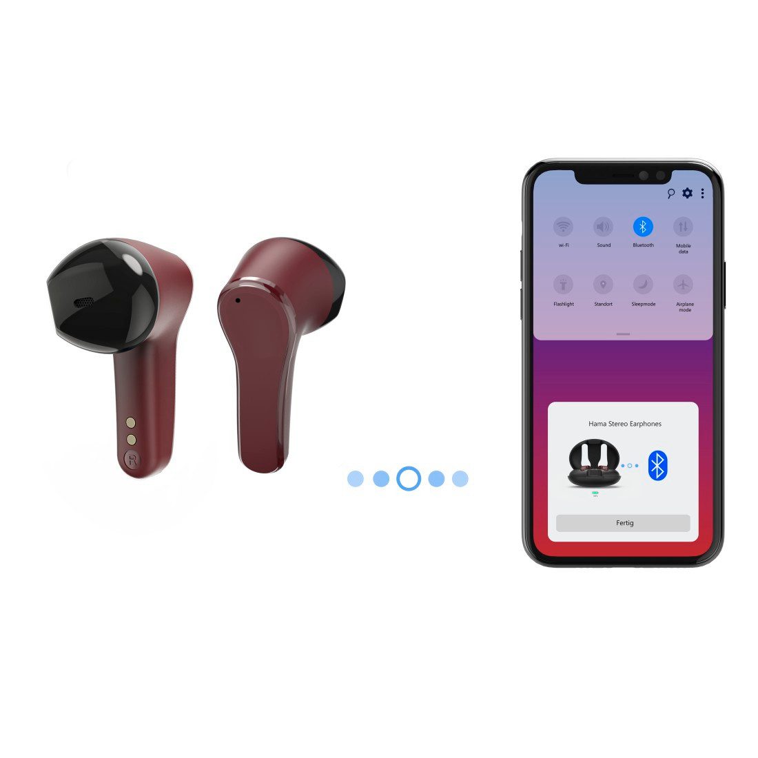 Hama Draadloze in-ear hoofdtelefoon Bluetooth-koptelefoon in-ear (draadloos opladen, 16u accu, ENC)