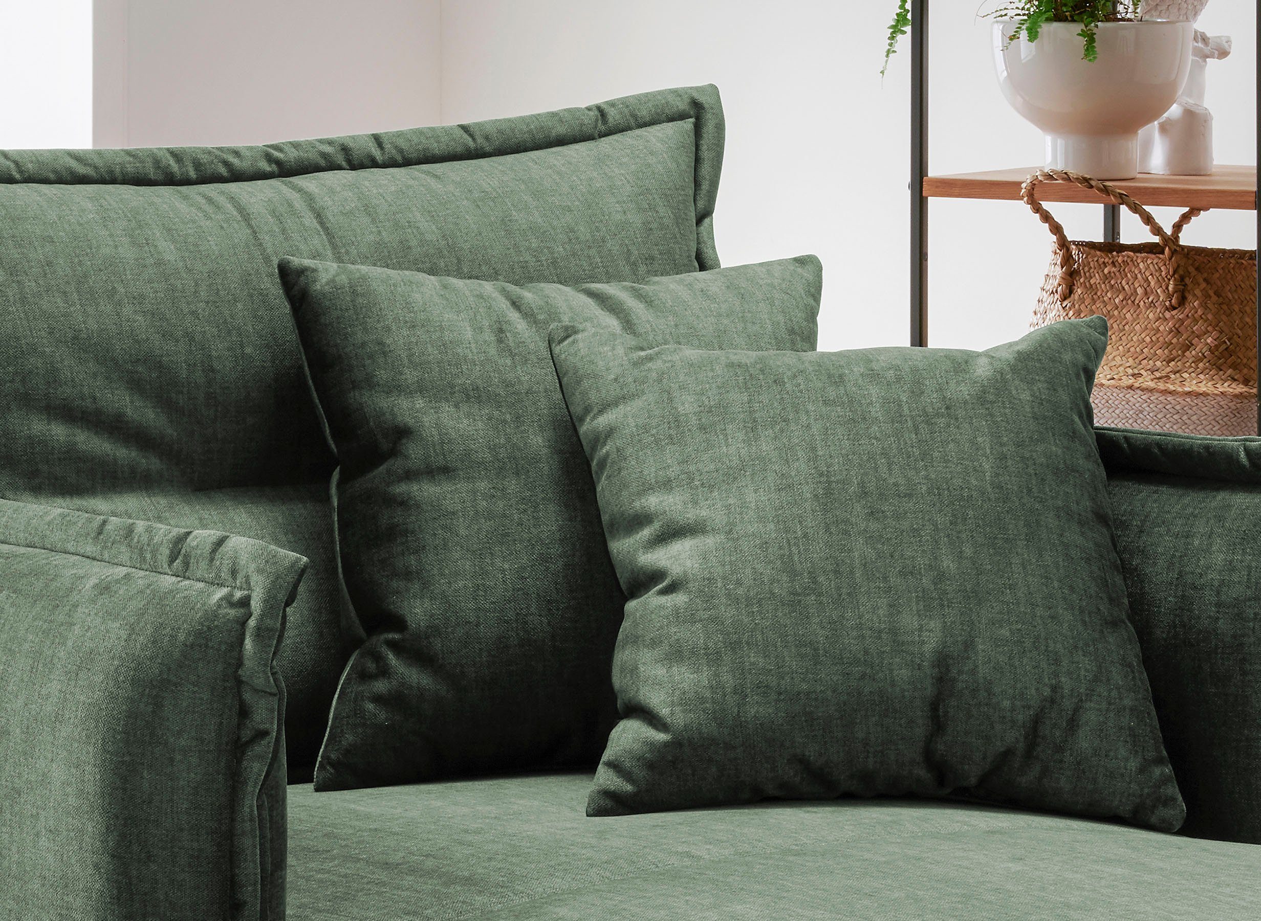 INOSIGN Loveseat LAZIO moderne fauteuil met een comfortabele bekleding, 2 stuks decoratieve sierkussens