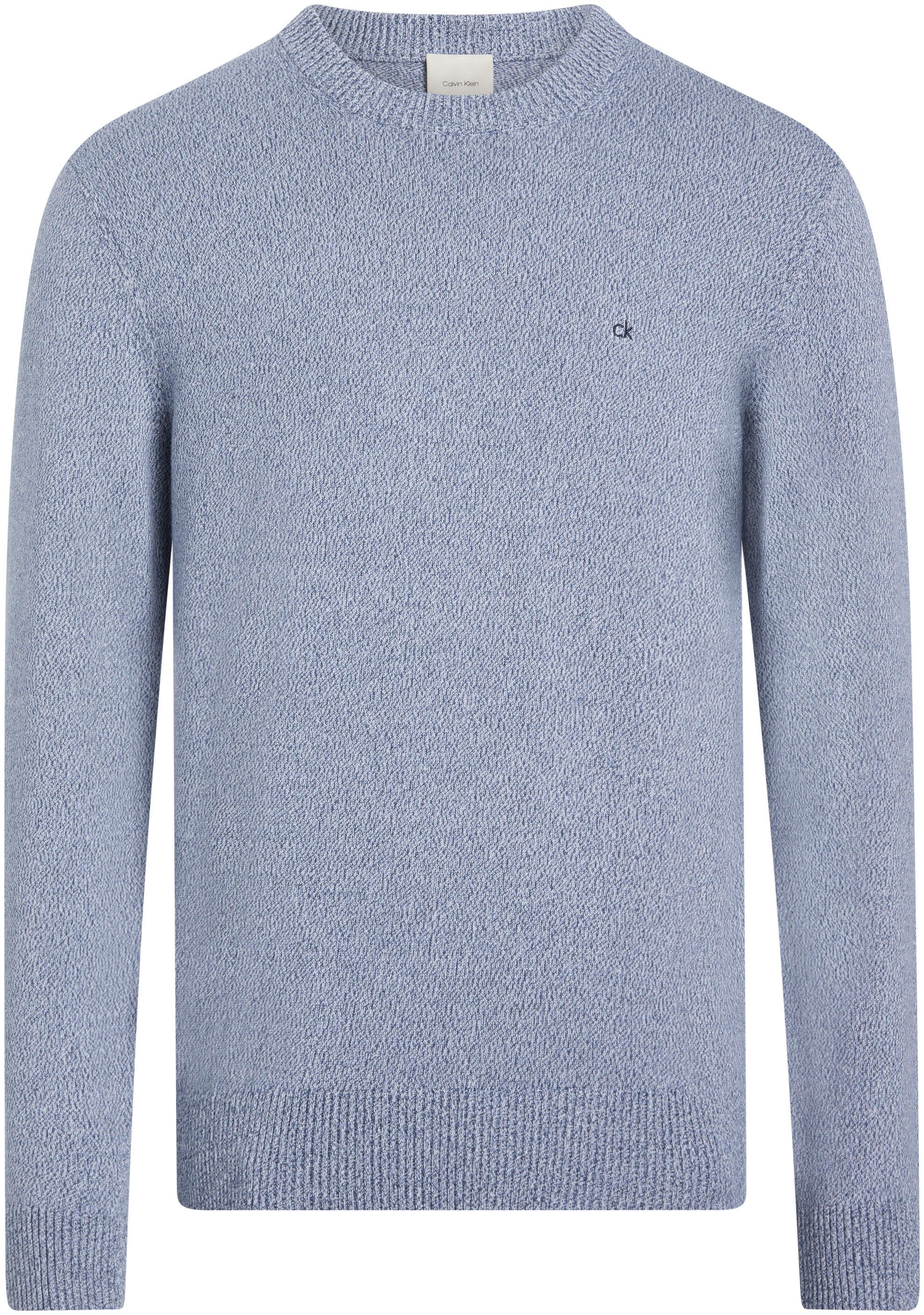 Calvin Klein Trui met ronde hals MOULINE CN SWEATER met geborduurd logo