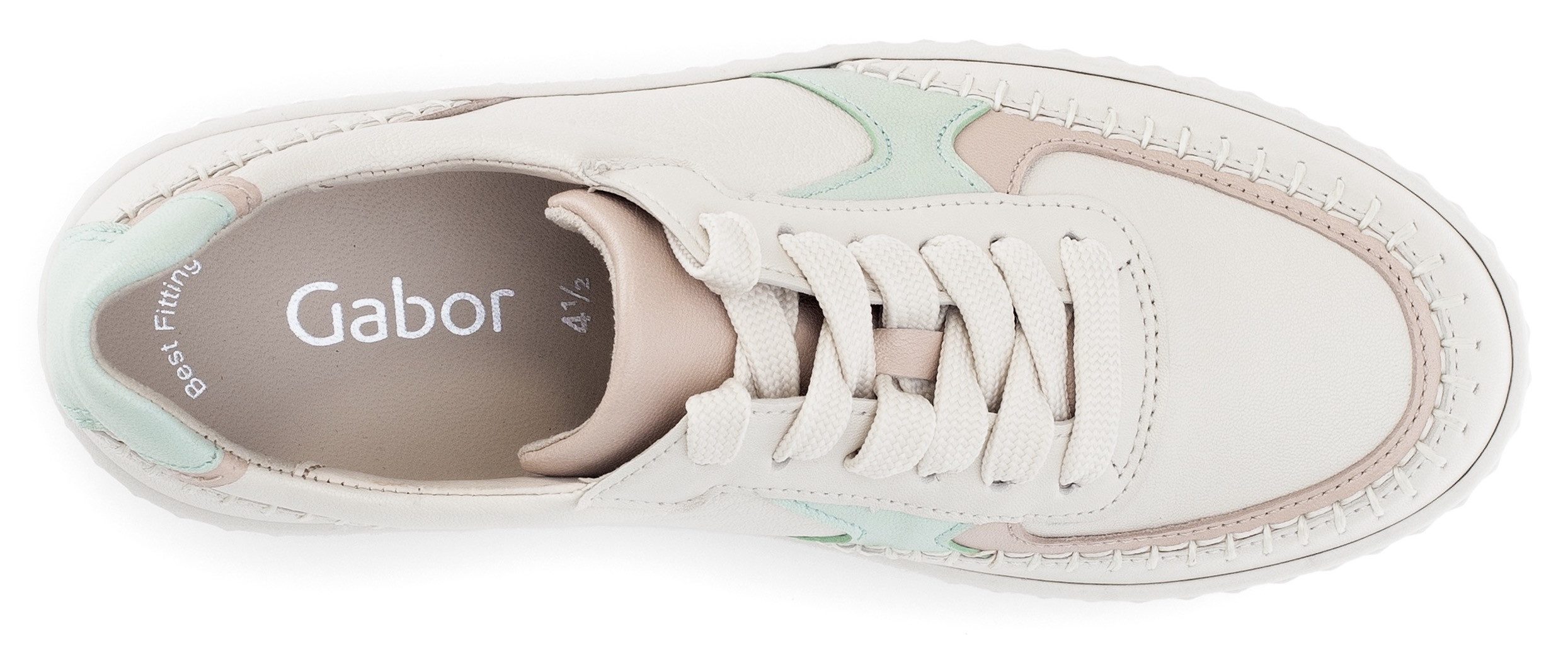 Gabor Plateausneakers , vrijetijdsschoen, lage schoen, veterschoen met best fitting-uitrusting