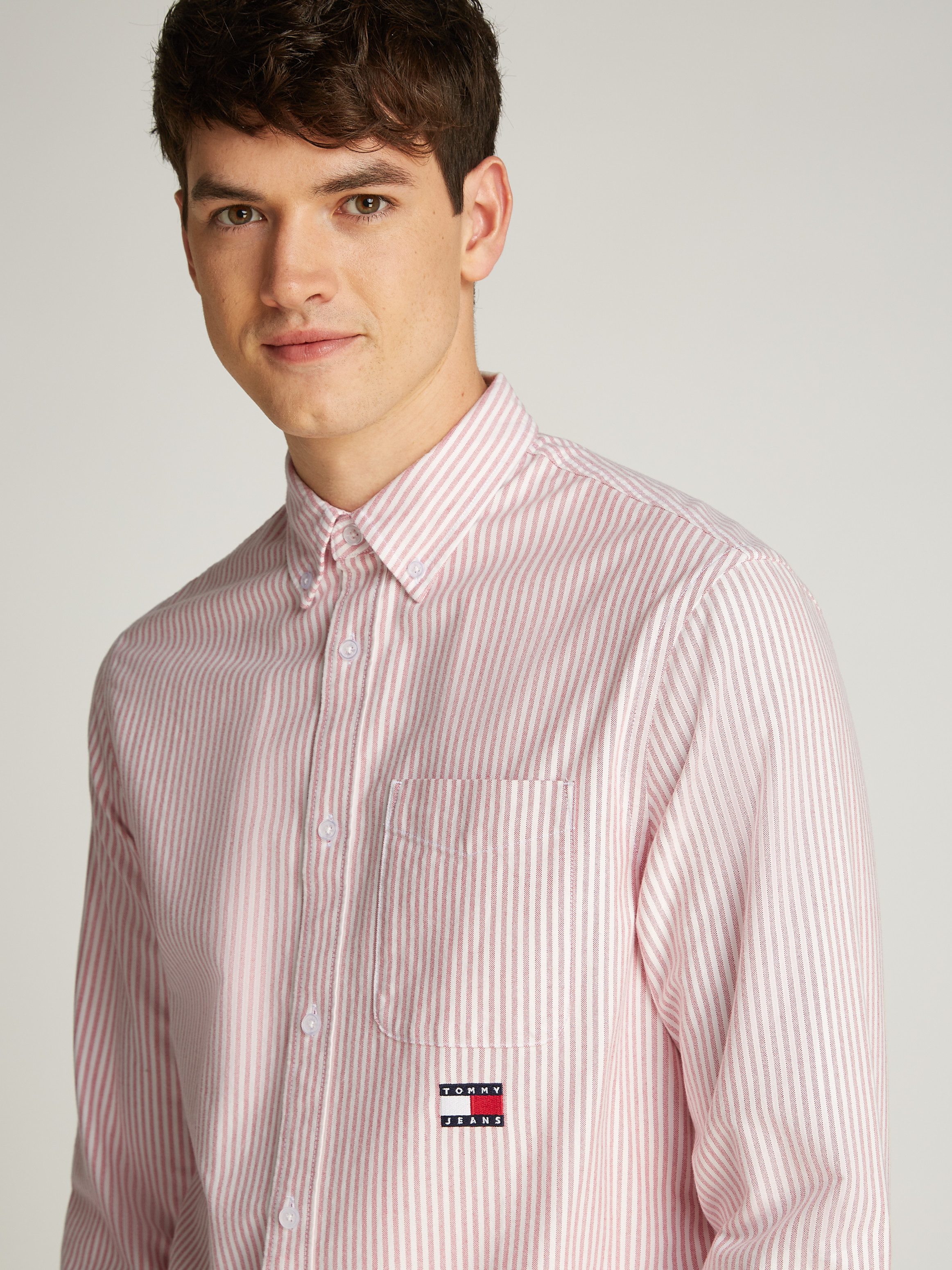 TOMMY JEANS Overhemd met lange mouwen TJM STRIPE OXFORD SHIRT EXT