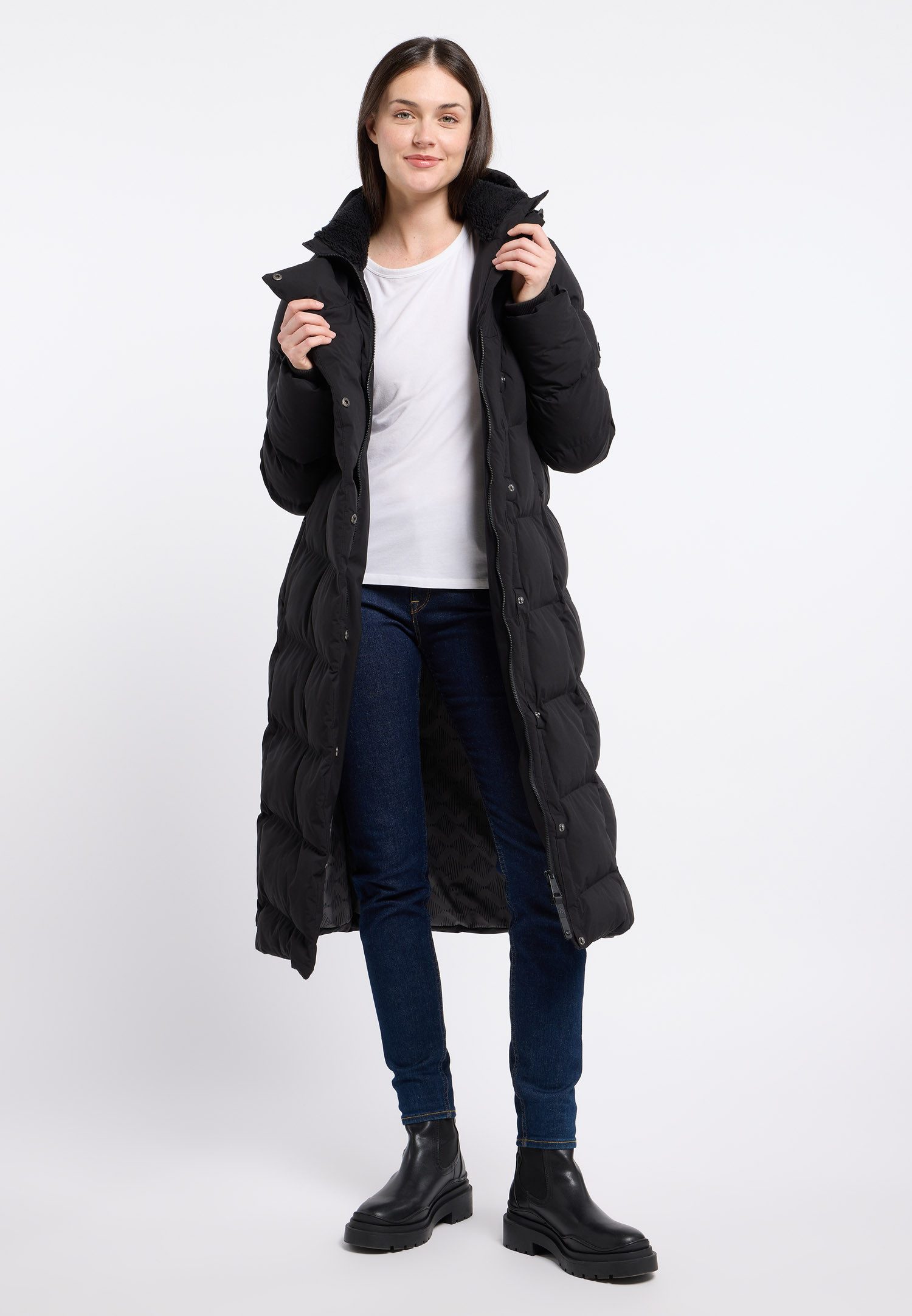 Ragwear Gewatteerde jas PAVLA LONG warme en waterafstotende winterjas