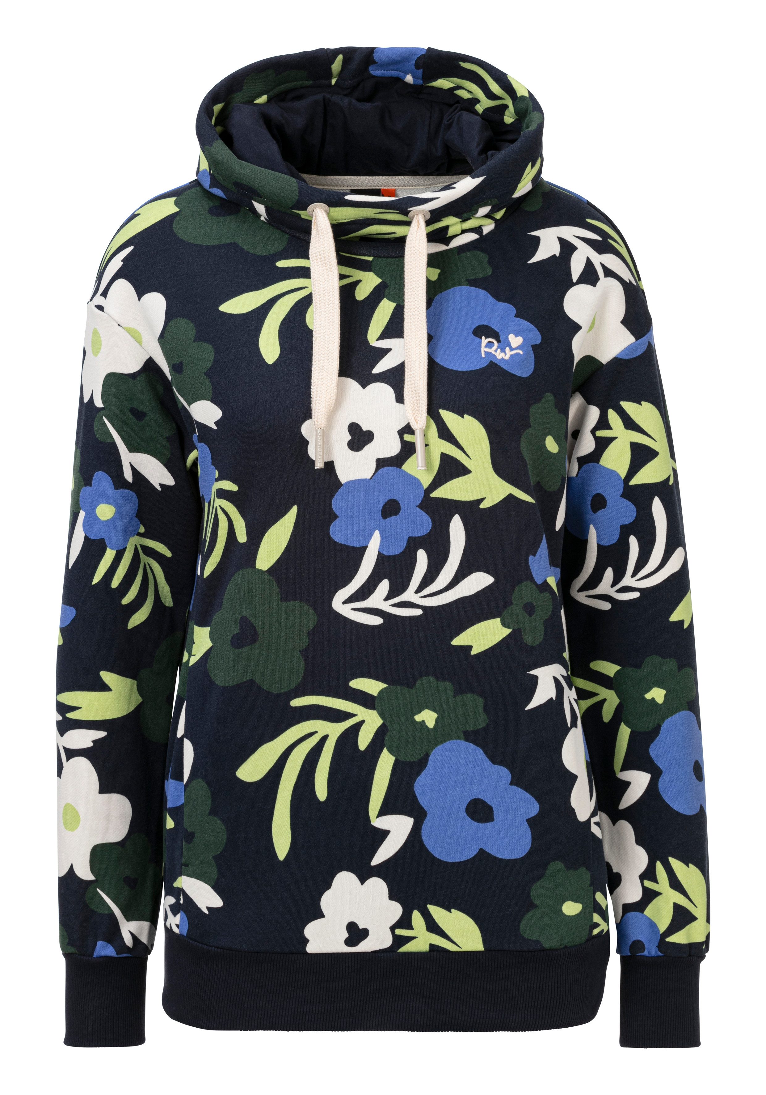 Ragwear Hoodie met bloemetjes all-over print