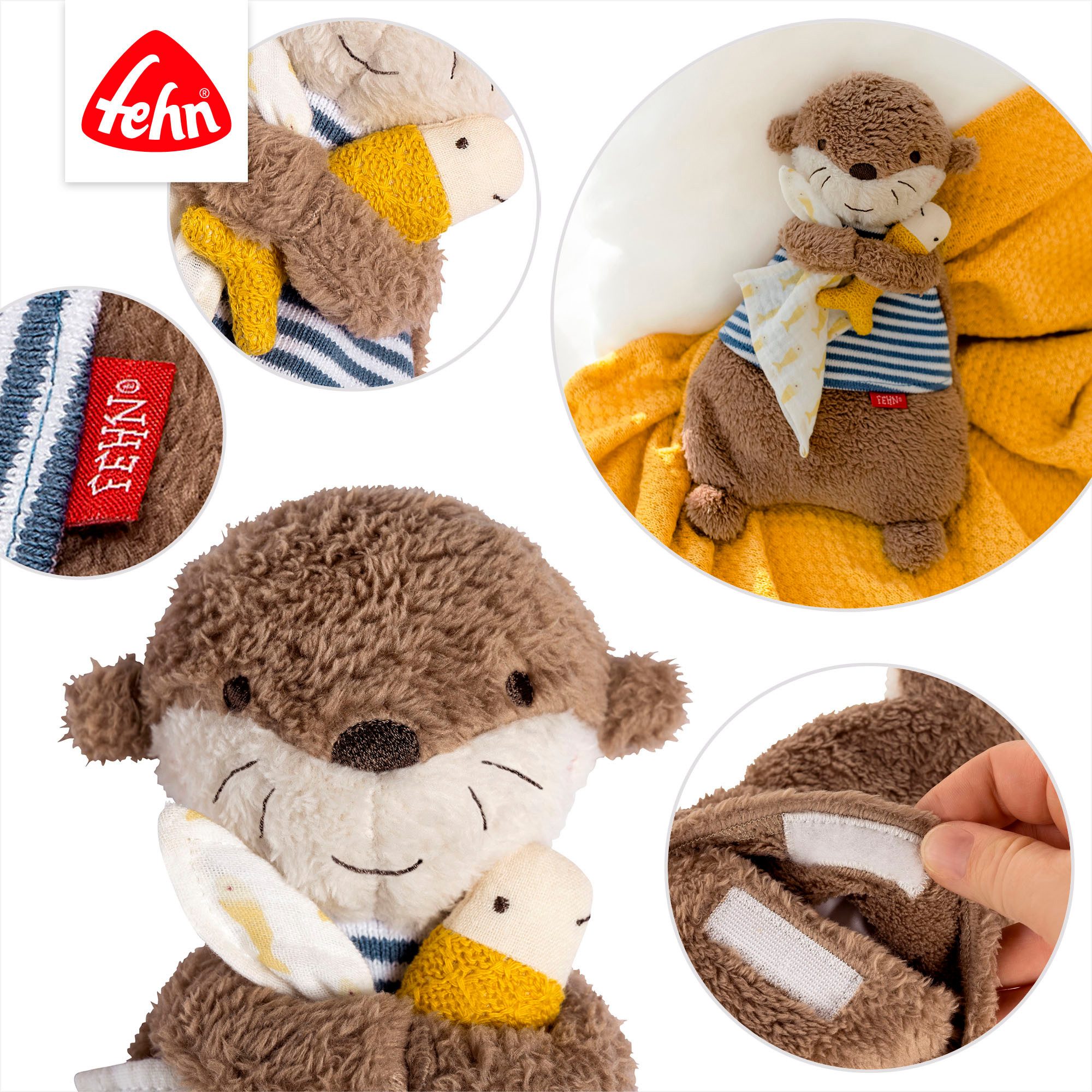 Fehn Warmtekussen Otter Theo met afneembare warmte-/koude zak