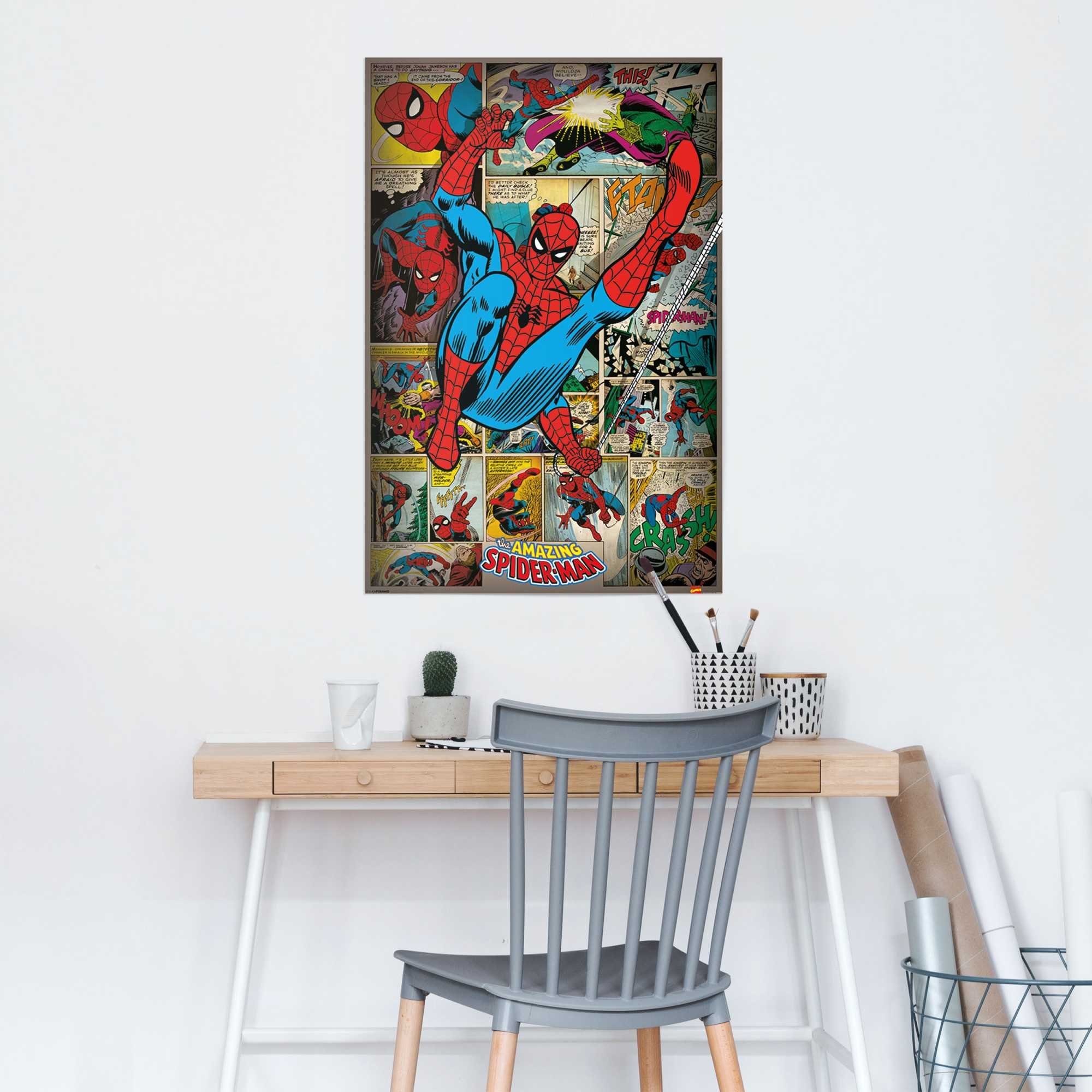 Reinders! Poster Marvel Comics - spider man retro