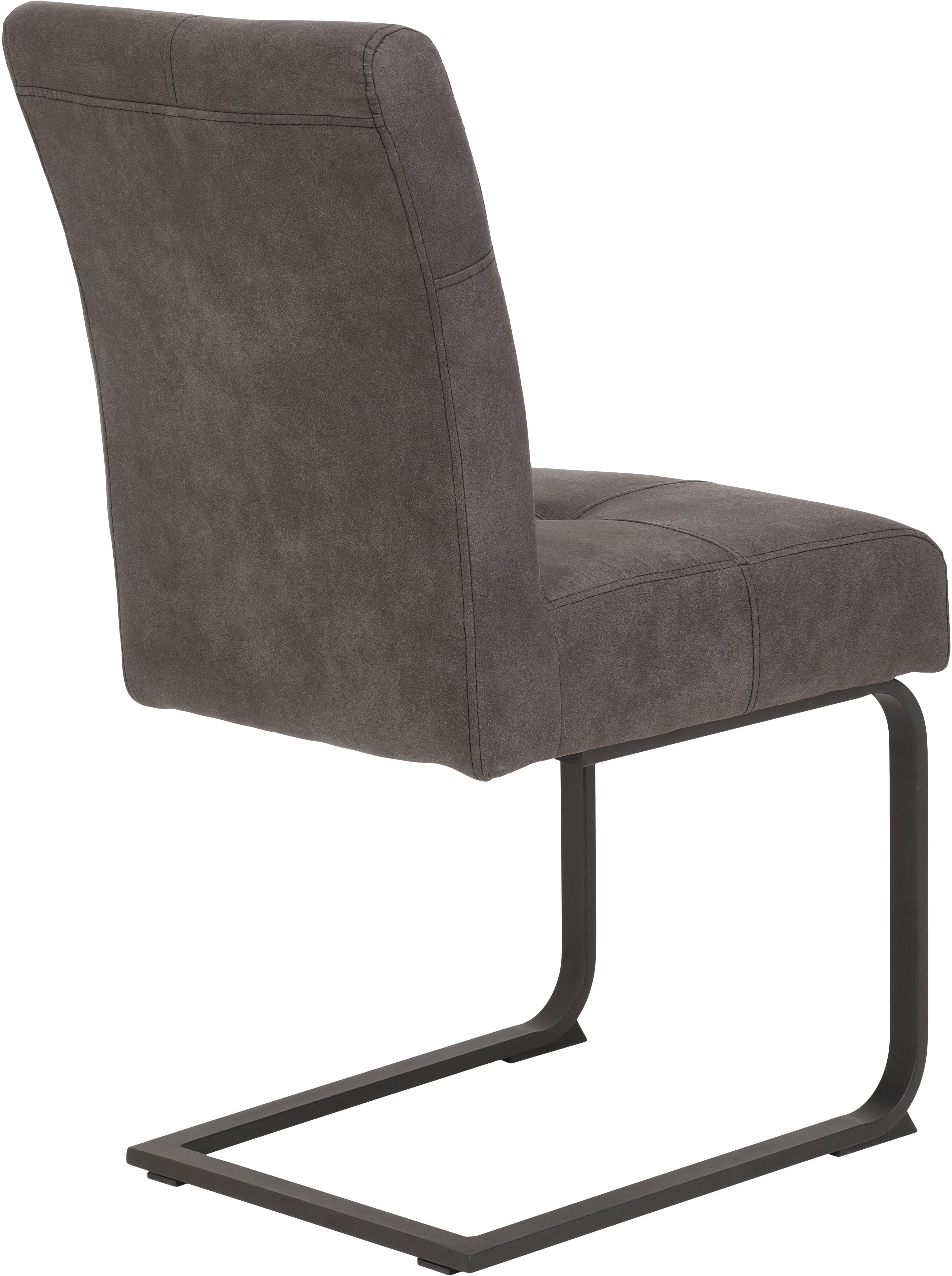 HELA Eethoek RUHR Kufentafel 140x90 cm, schommelstoel en bank met verenmand, comfortzit (4-delig)