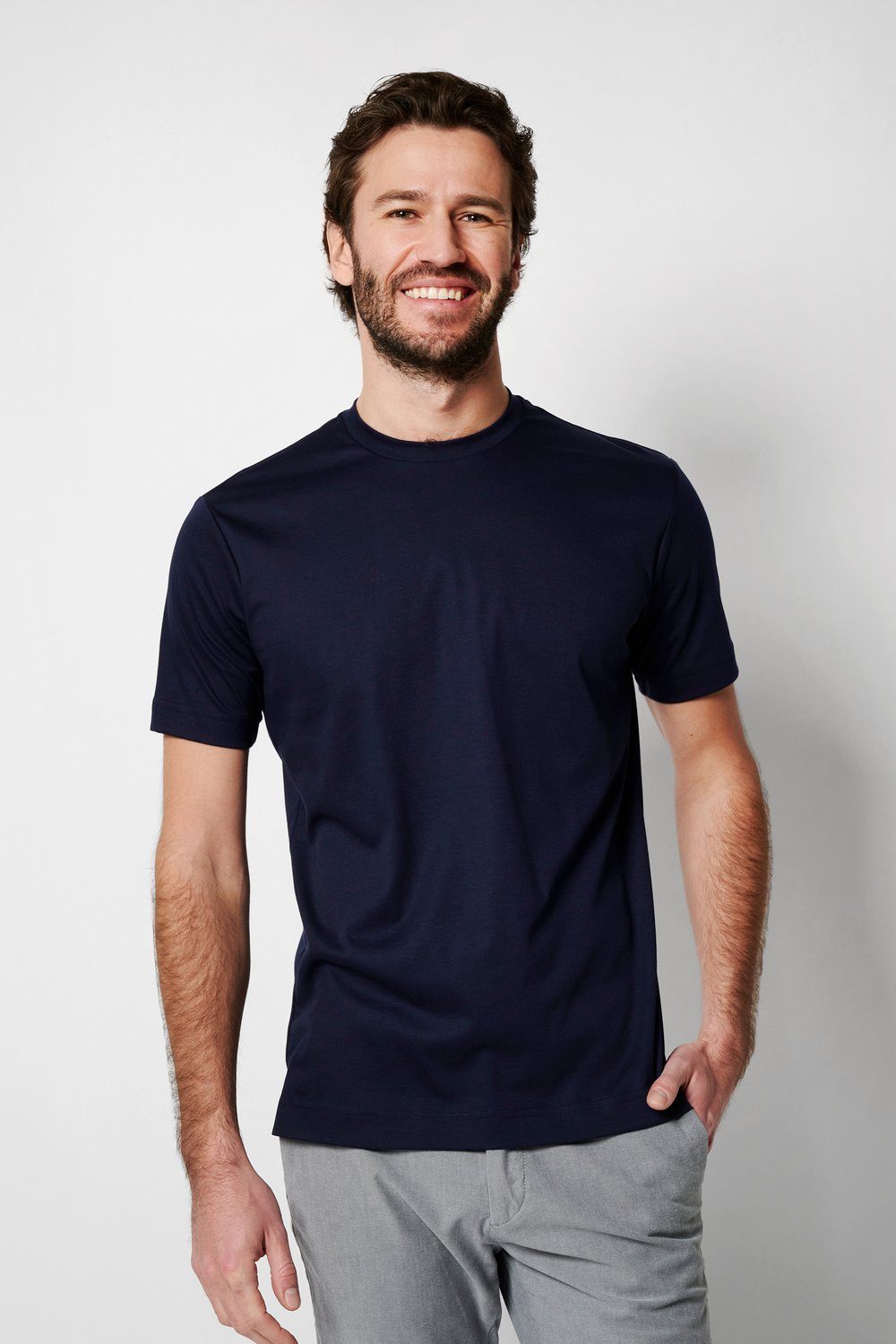 Desoto T-shirt DESOTO T-Shirt Ronde Hals 1/2 heren t-shirts maat L blauw