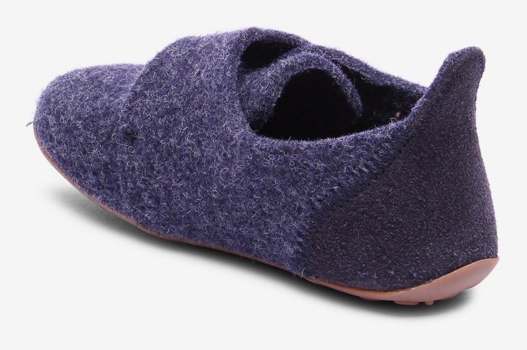 Bisgaard Pantoffels Bisgaard Casual Wool Instapschoen, klittenbandschoen met lamswol gevoerd