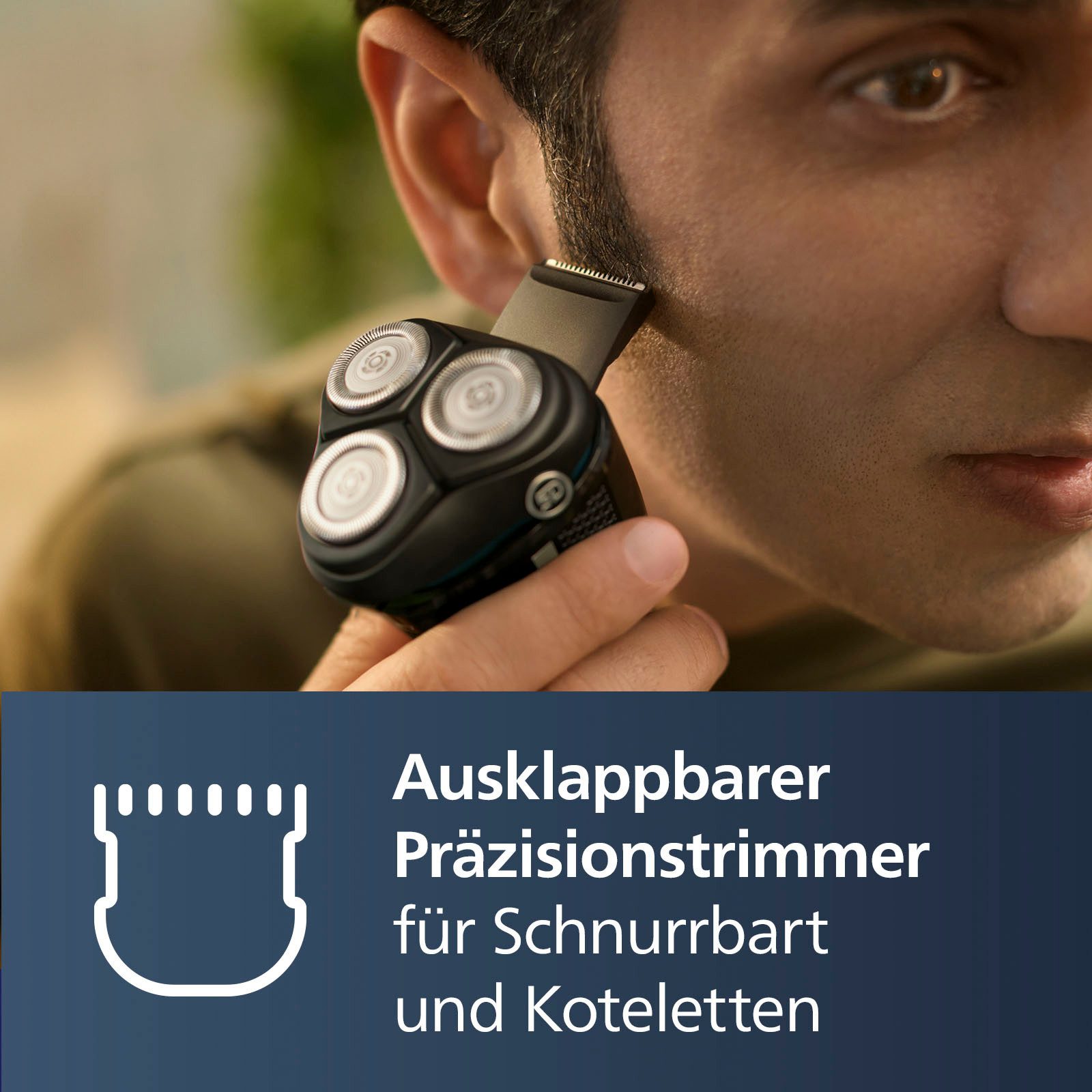 Philips Elektrisch scheerapparaat Shaver Series 3000 S3243/12 5-dimensionaal beweegbare flex-scheerkoppen, beschermkap en tas