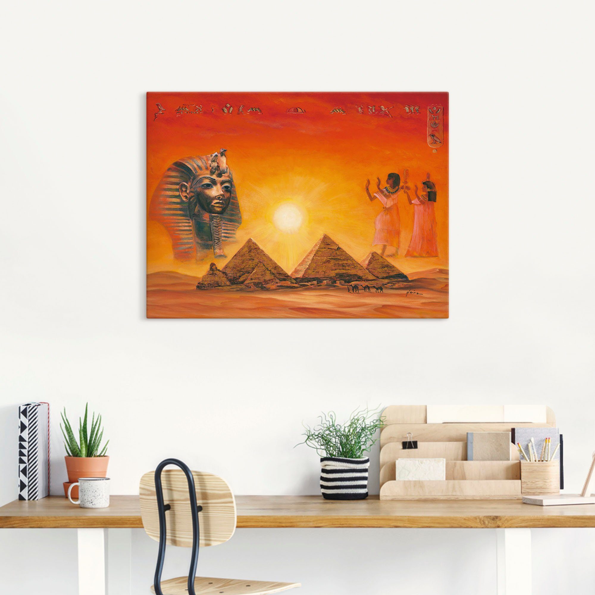 Artland Artprint Egyptische impressies als artprint van aluminium, artprint voor buiten, artprint op linnen, poster, muursticker