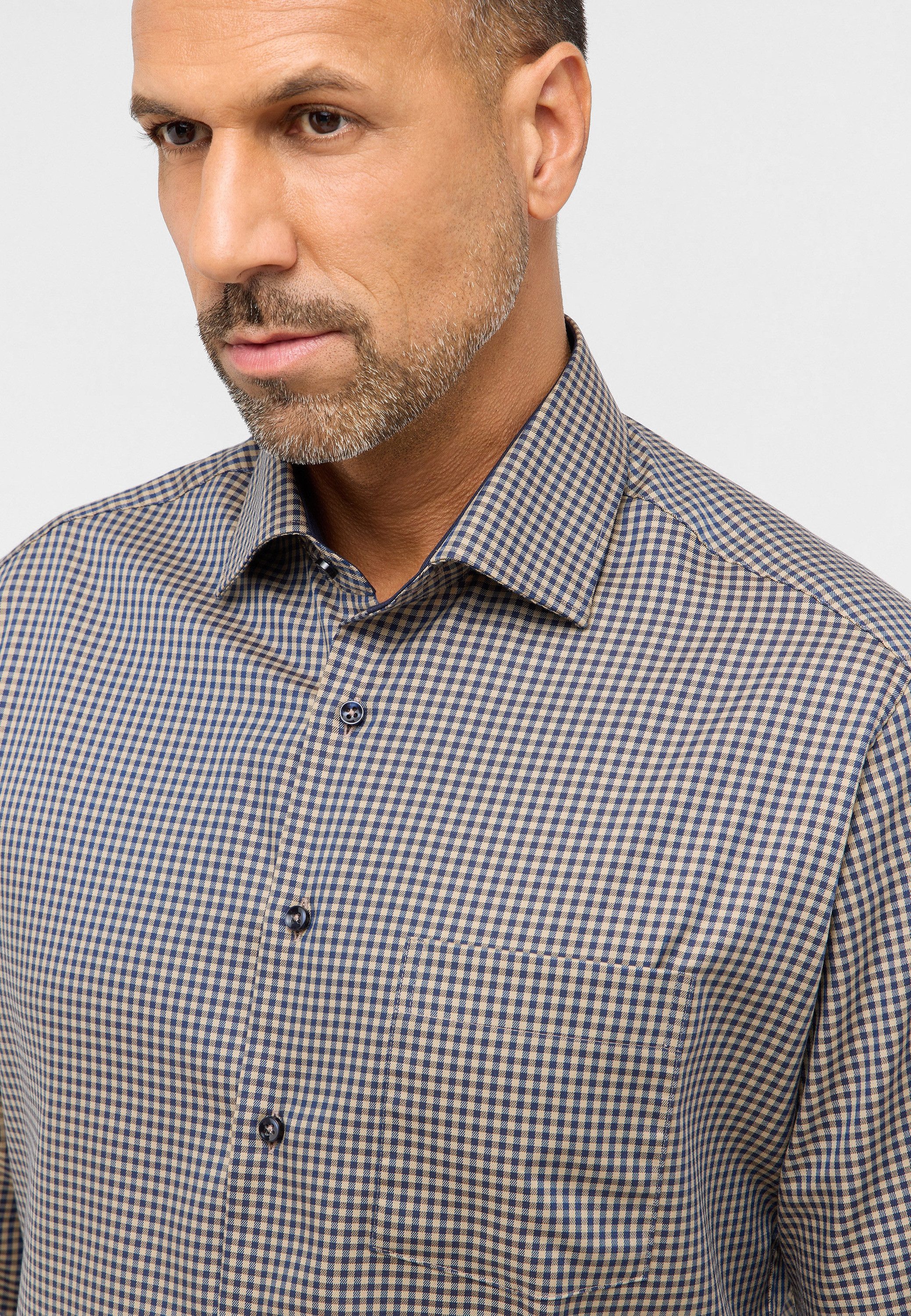 Eterna Overhemd met lange mouwen MODERN FIT NON IRON (strijkvrij)