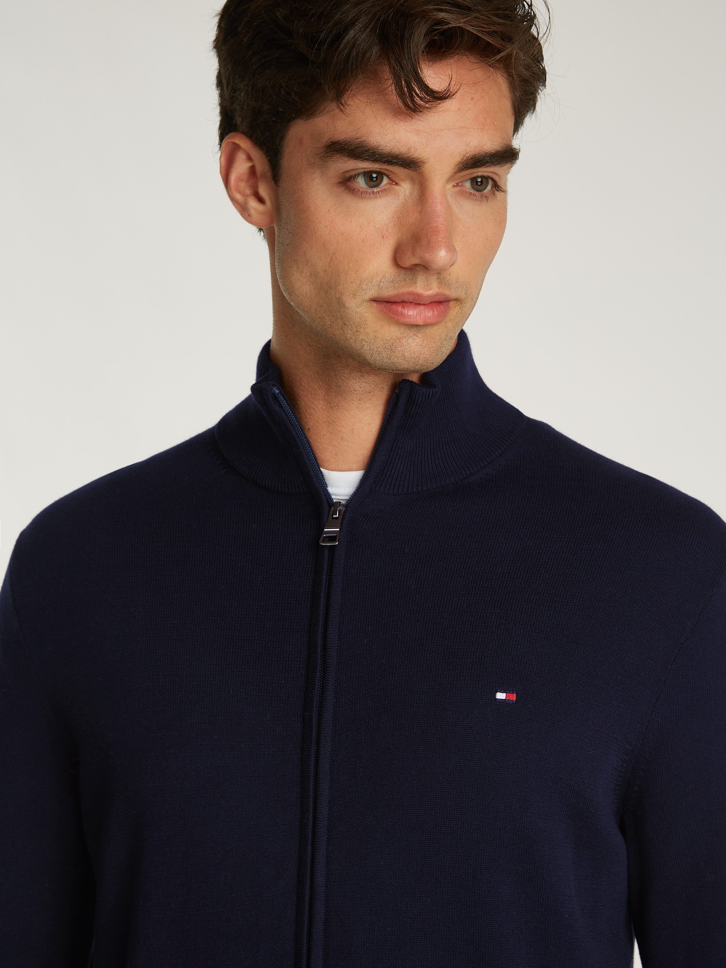 Tommy Hilfiger Vest ESSENTIAL COTTON ZIP THRU
