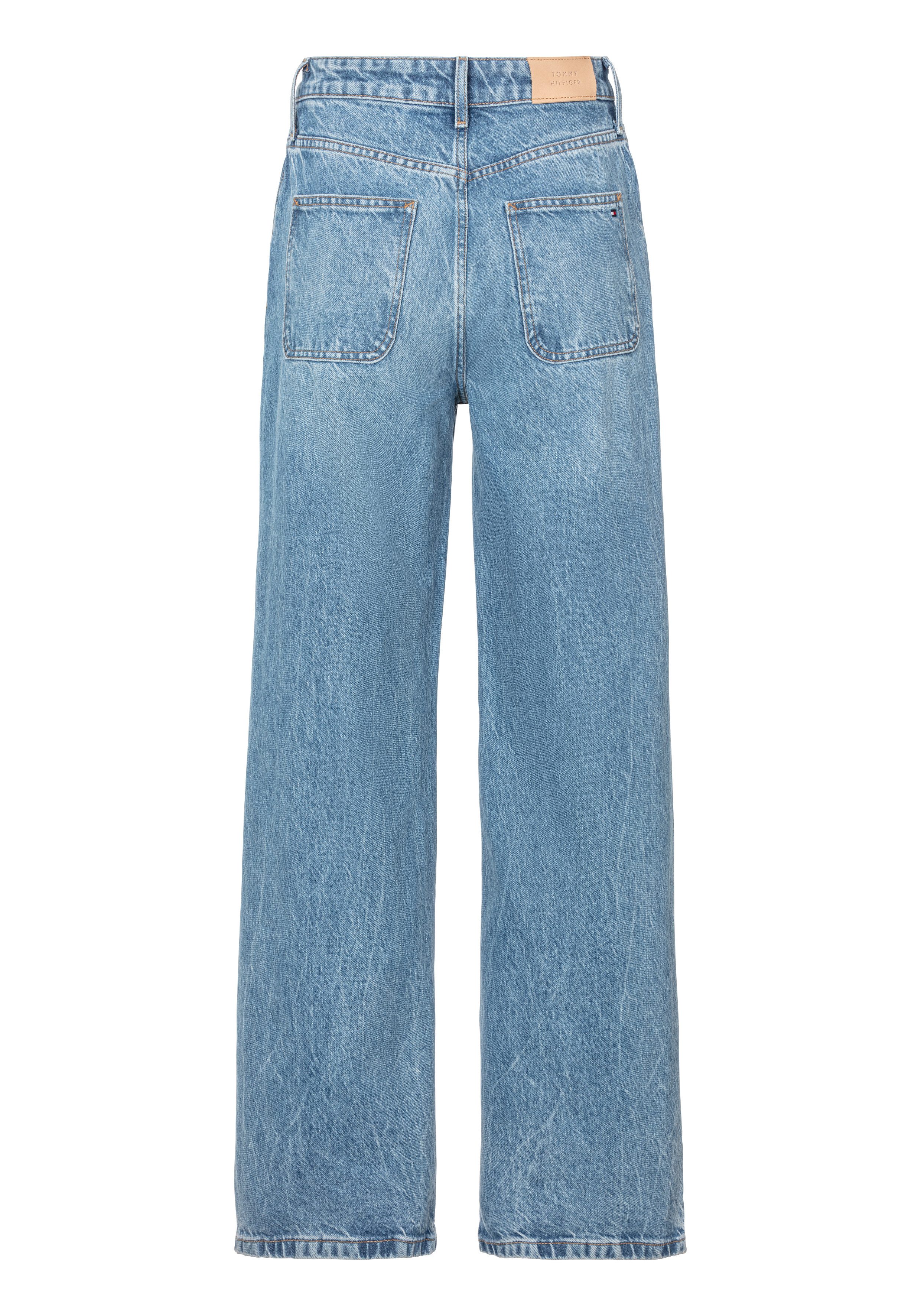 Tommy Hilfiger Wijde jeans Loose Wide Leg Regular Waist met tommy hilfiger logo-badge