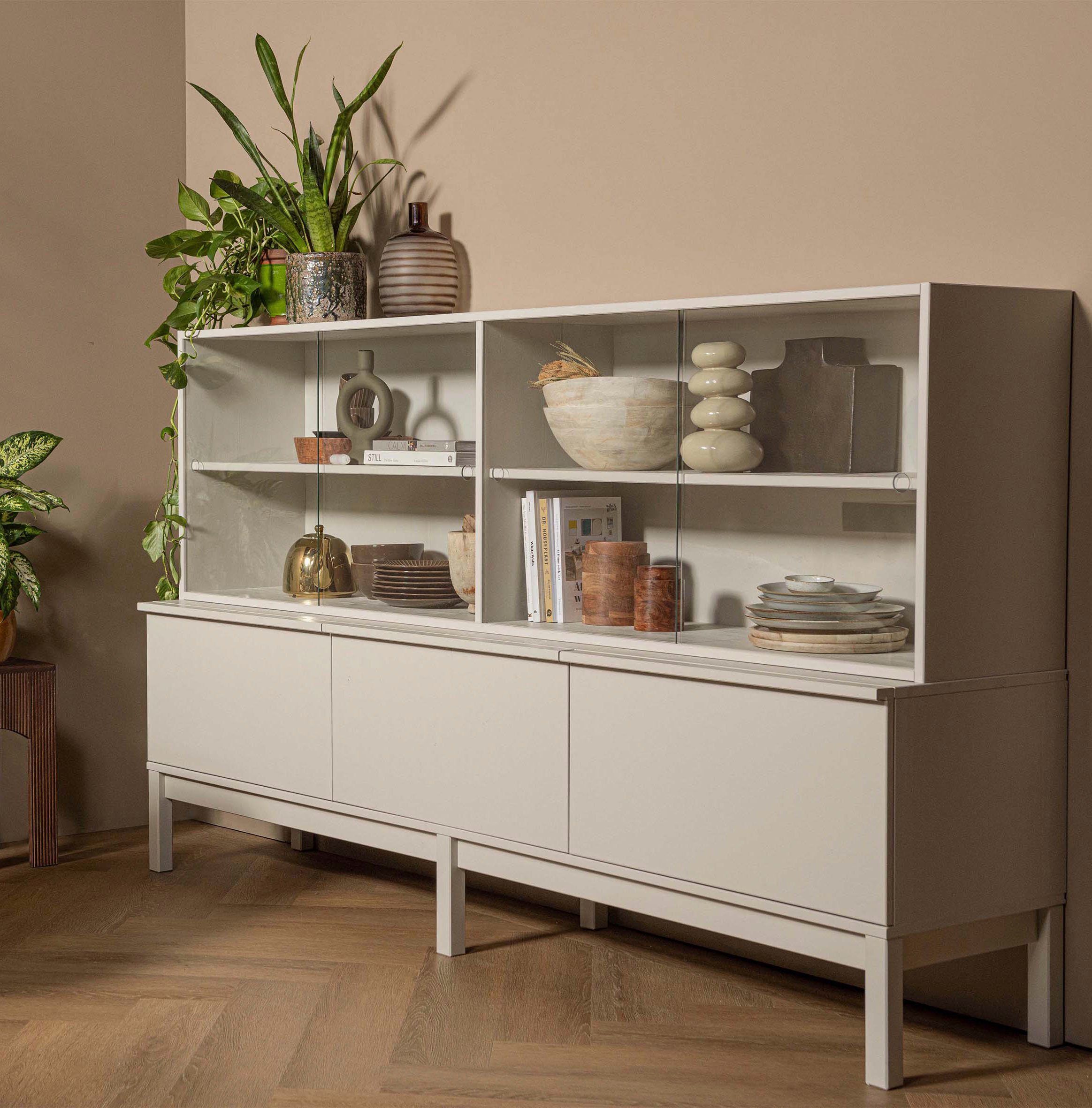 WOOOD Tv-meubel Klinik TV-dressoir Commode van grenenhout, H 60 cm x B 200 cm