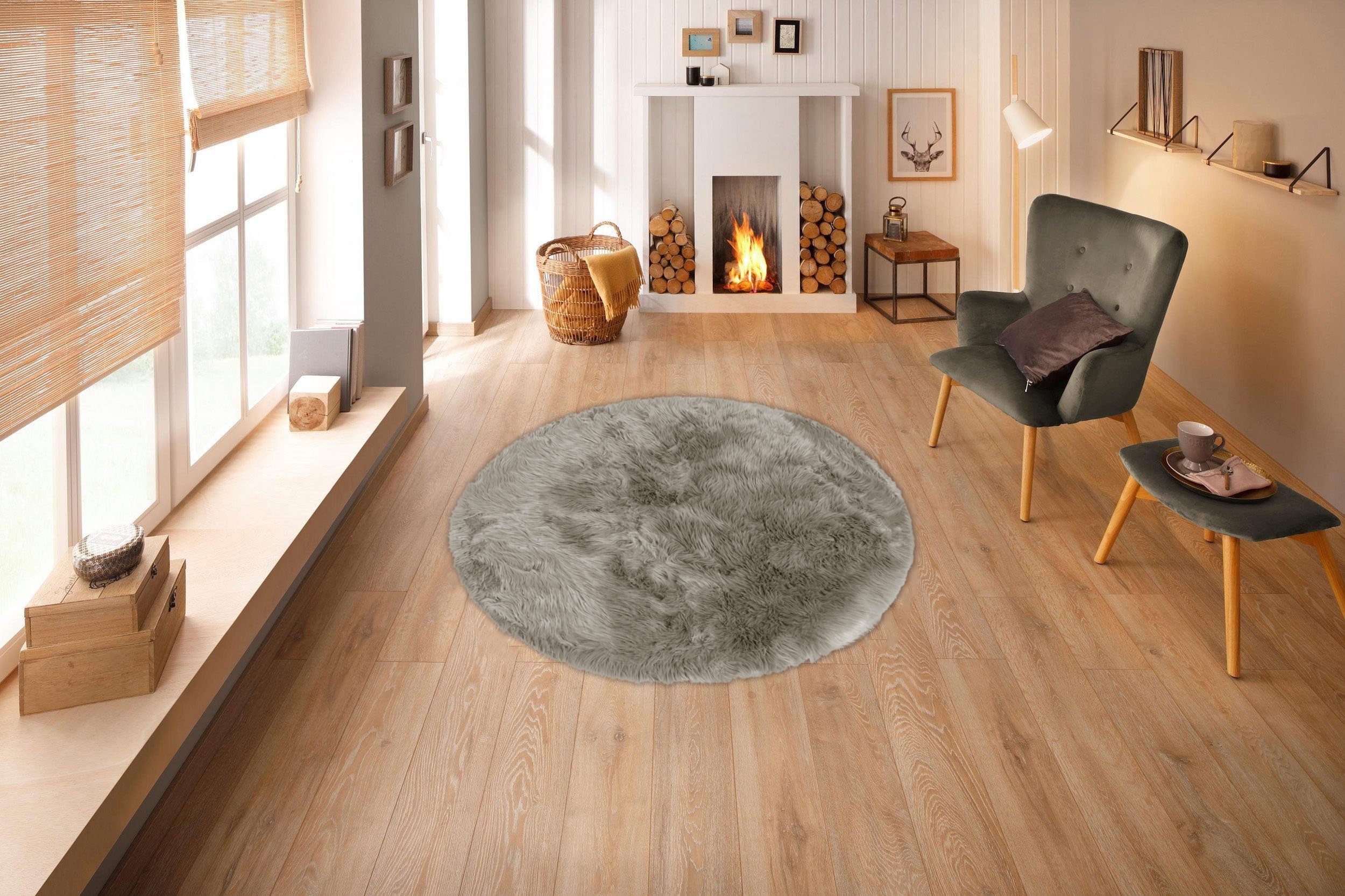my home Hoogpolig vloerkleed Valeria schapenvacht tapijt knuffelig Imitatiebont, zachte vloerkleden, woonkamer, slaapkamer, eetkamer