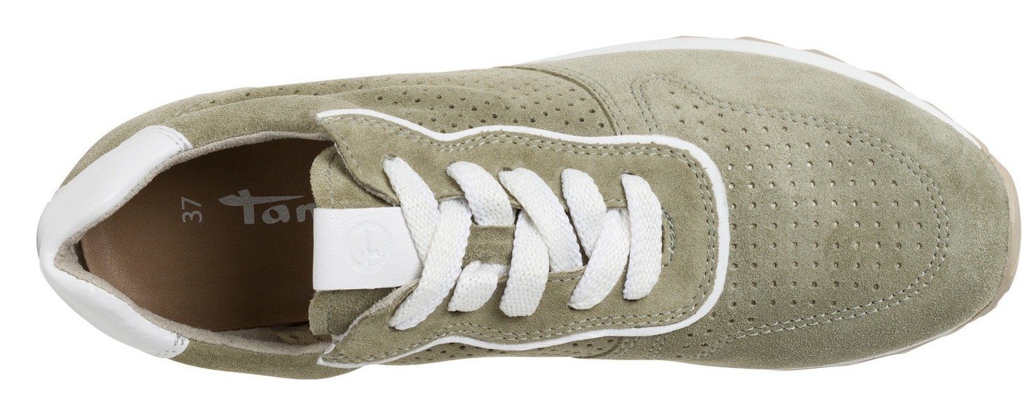 Tamaris Sneakers met gepolsterde schaprand, vrijetijdsschoen, lage schoen, veterschoen