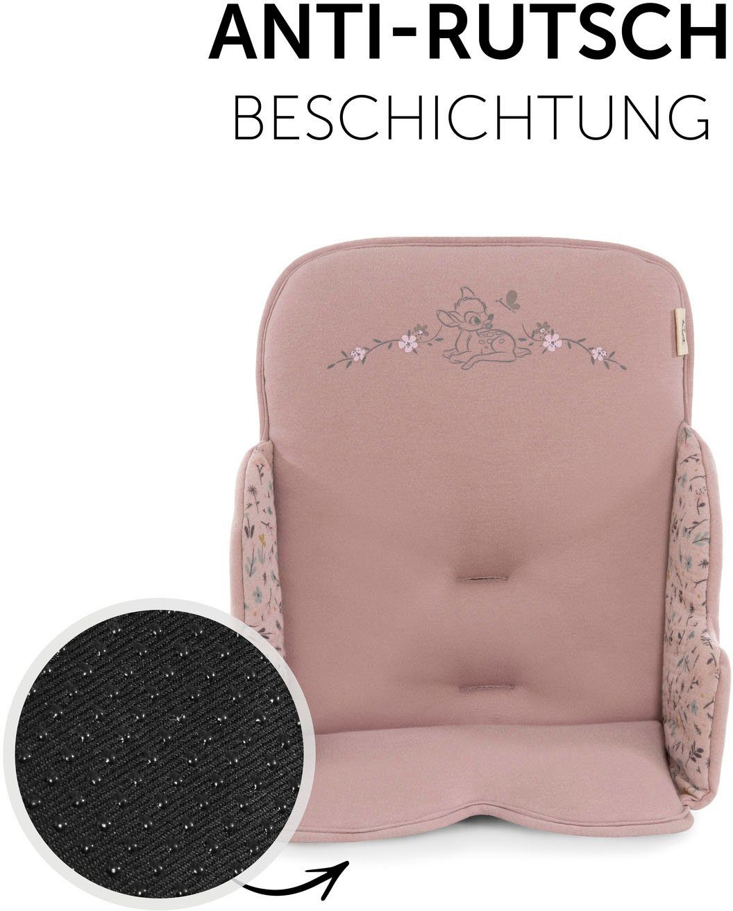 Hauck Stoelverkleiner Alpha Cosy Select, Bambi Rose voor de alpha+ houten kinderstoel