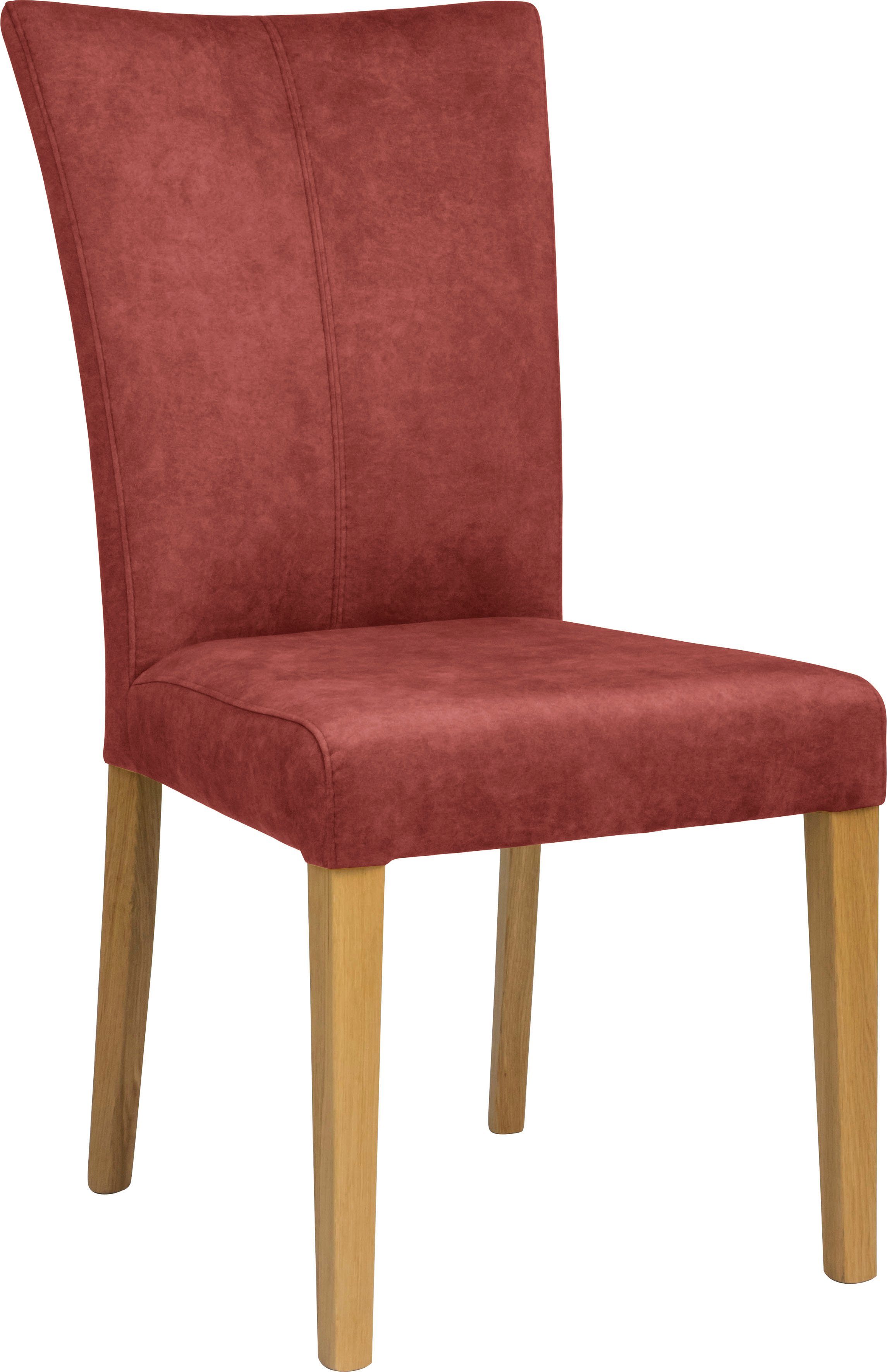 Home affaire Eetkamerstoel Aspen gestoffeerde stoel Massief houten frame, in veel bekledingskwaliteiten landhuis (set, 2 stuks)