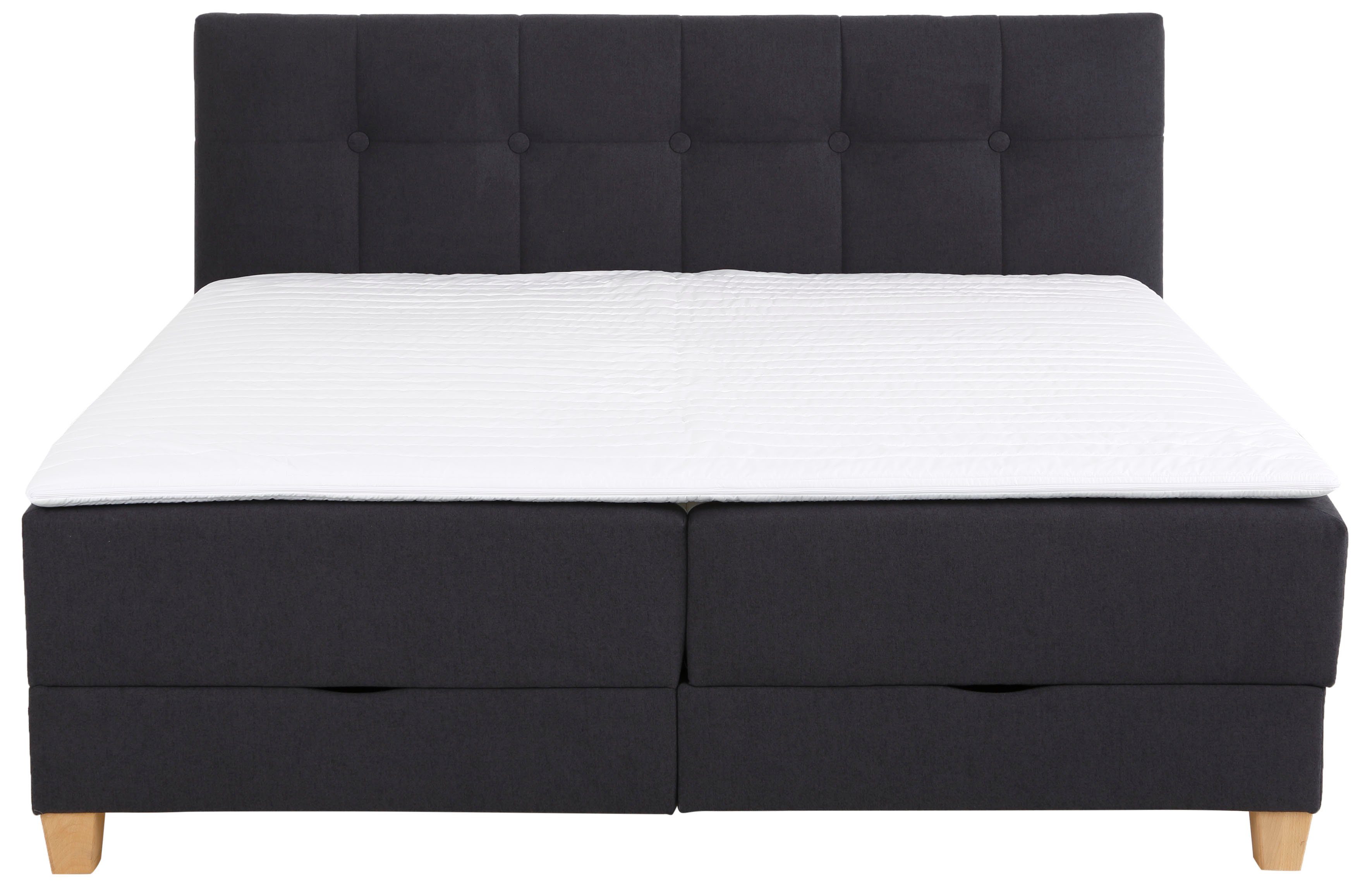 Home affaire Boxspring Lonrai in h2, h3 & h4 en xxl - verlengde 220 cm kiesbaar, incl. topper
