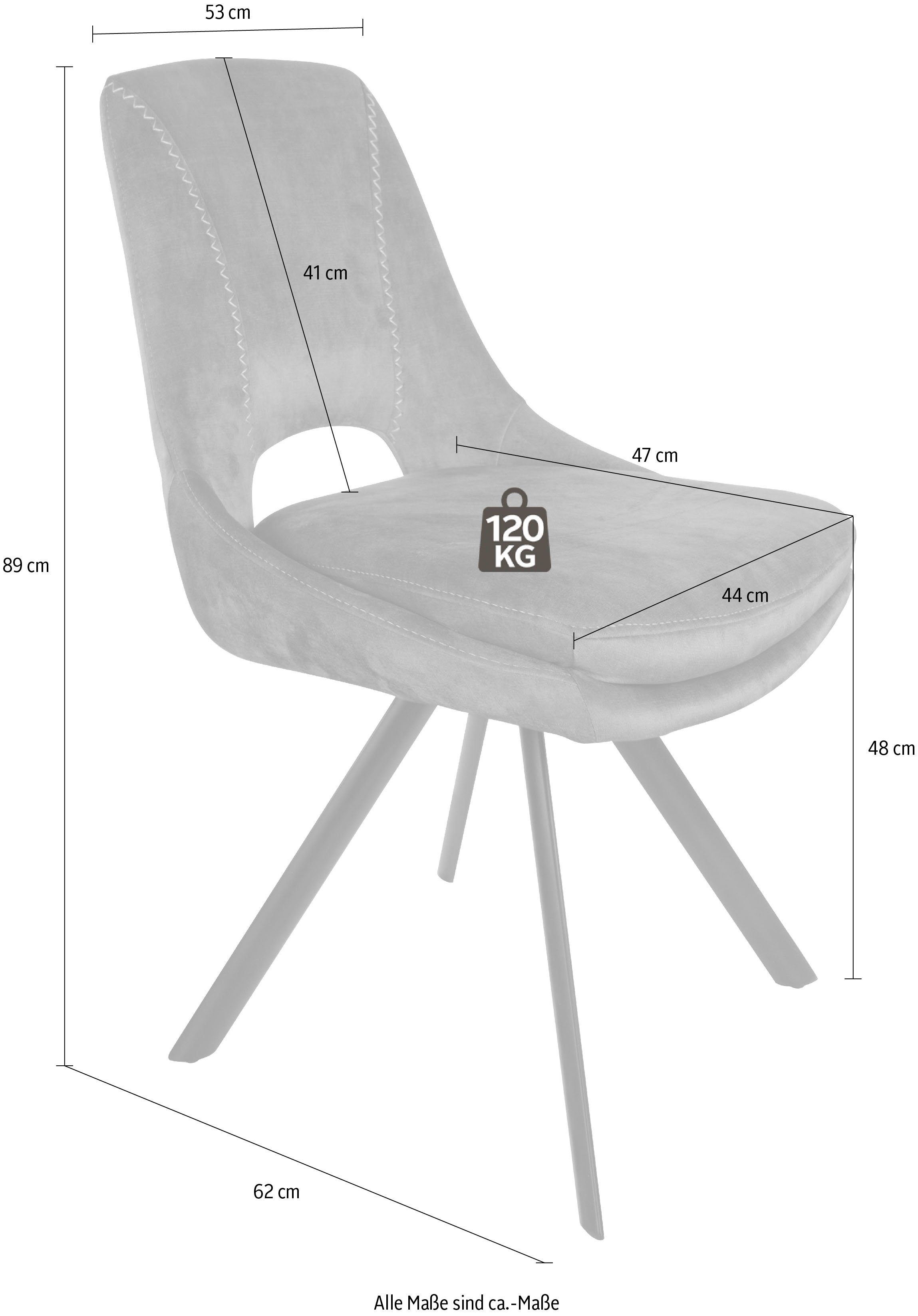 Kayoom Stoel Denver 125 2-delige set, stoelset in aantrekkelijk ontwerp (set, 2 stuks)