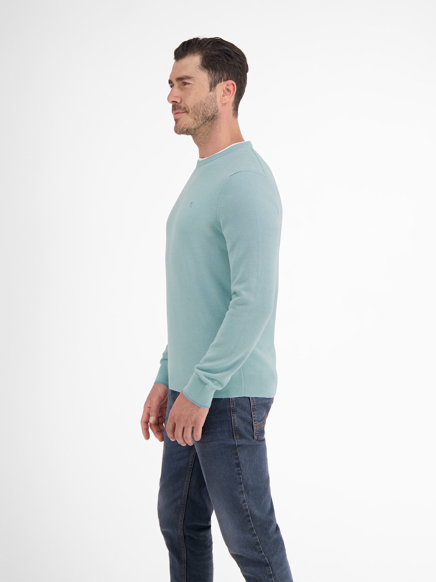 Lerros Gebreide trui LERROS lichte gebreide pullover met smalle ribstructuur