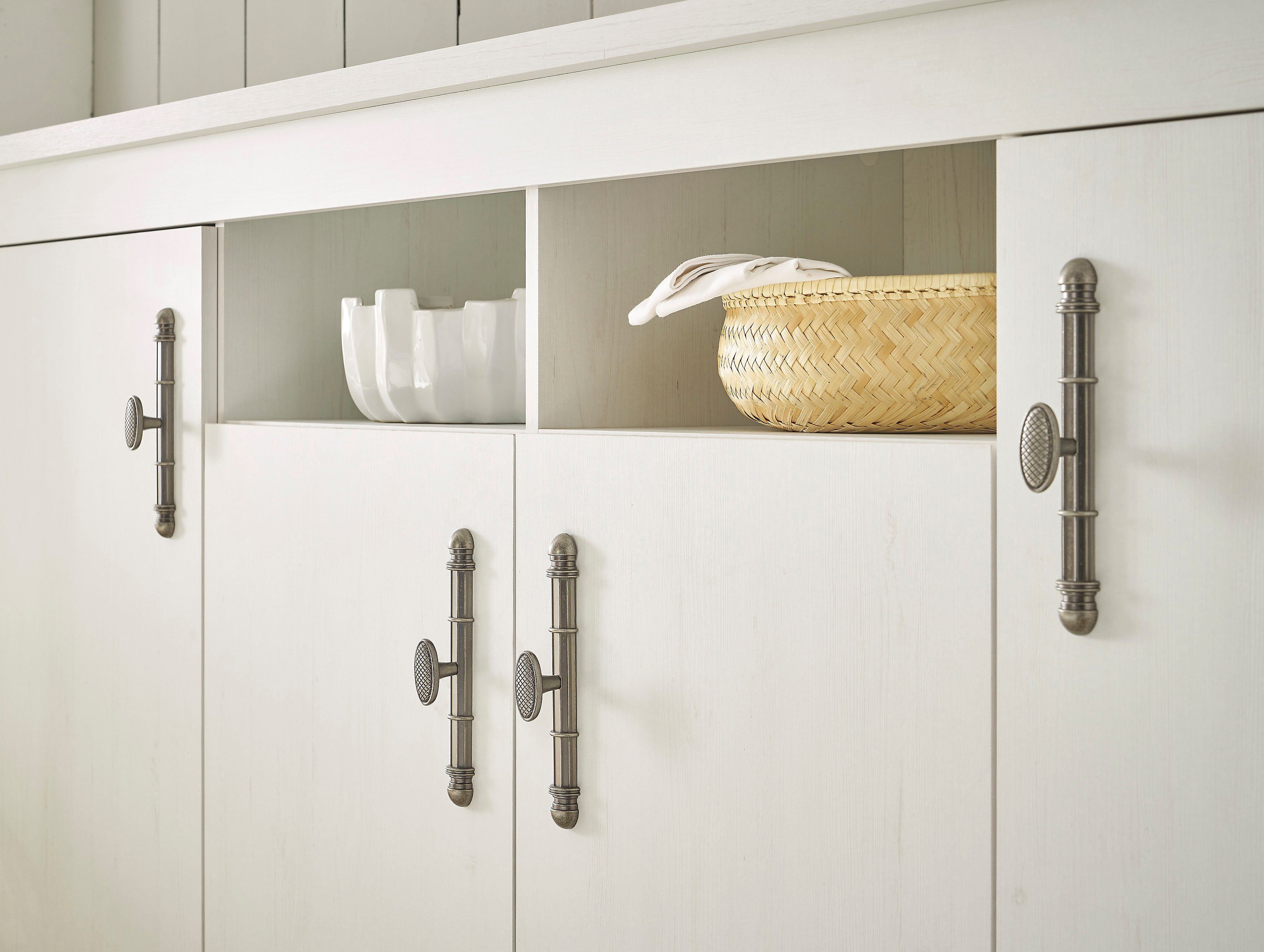 Home affaire Wandmeubel Ravenna in romantische landelijke stijl, grepen van metaal, soft-closefunctie (3-delig)