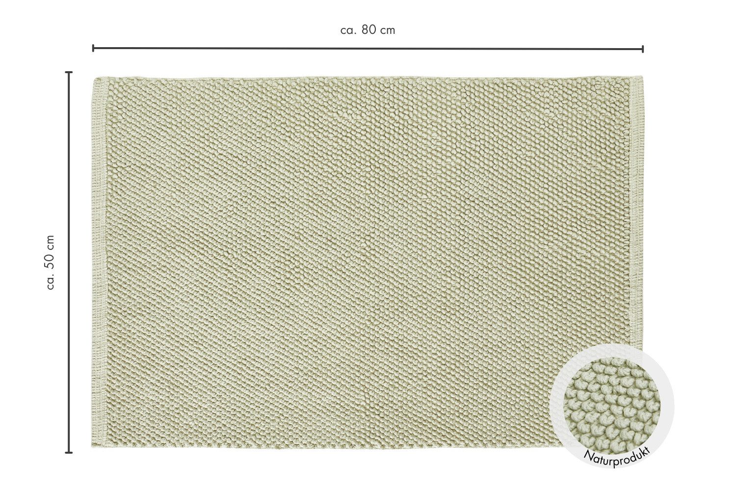 LUXOR living Badmat Atlanta, 50x80 cm Badmat, douchemat, effen kleuren, sterk absorberend (1 stuk)